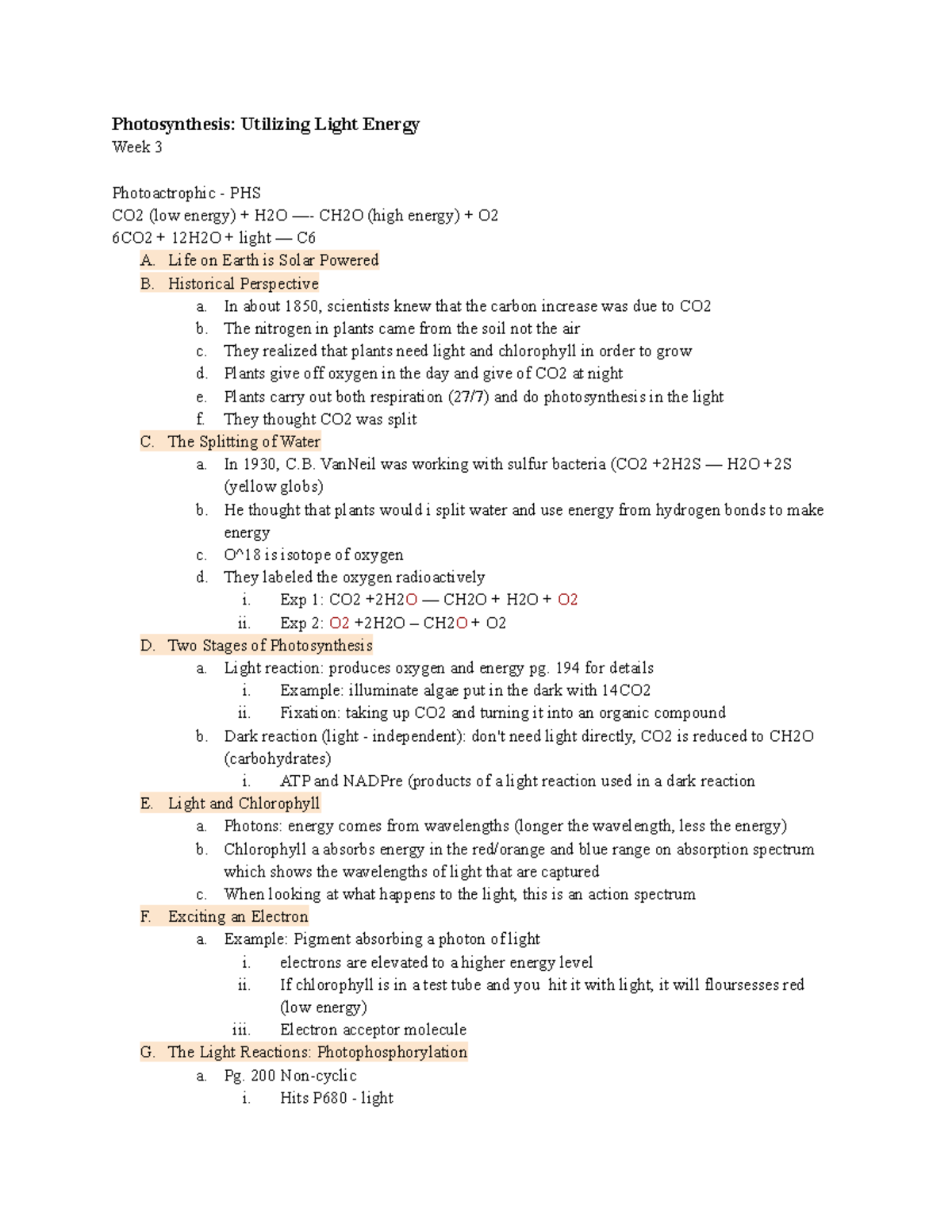 Week 3 - lecture 5 - Photosynthesis: Utilizing Light Energy Professor ...