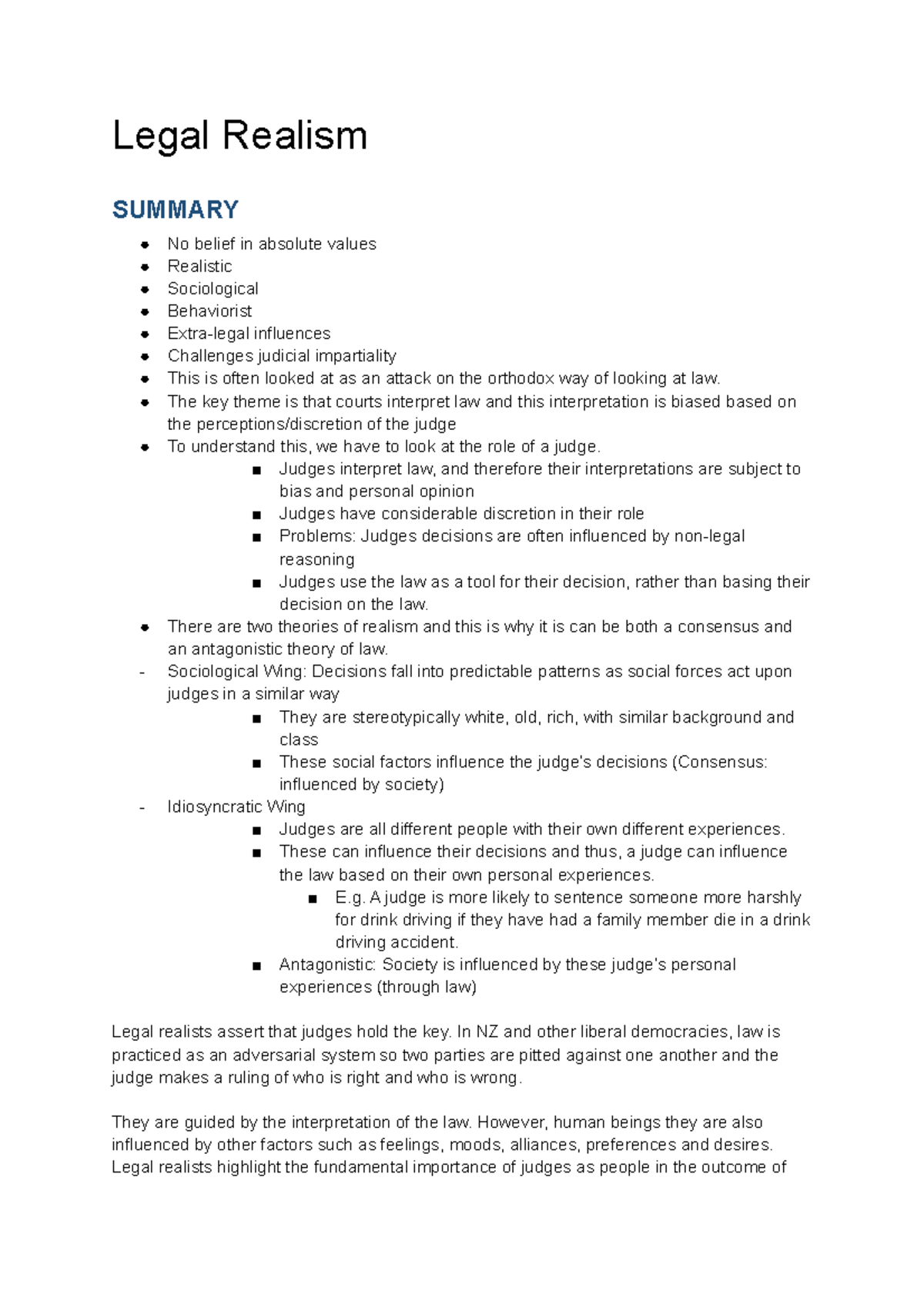 Legal Realism Business Dictionary