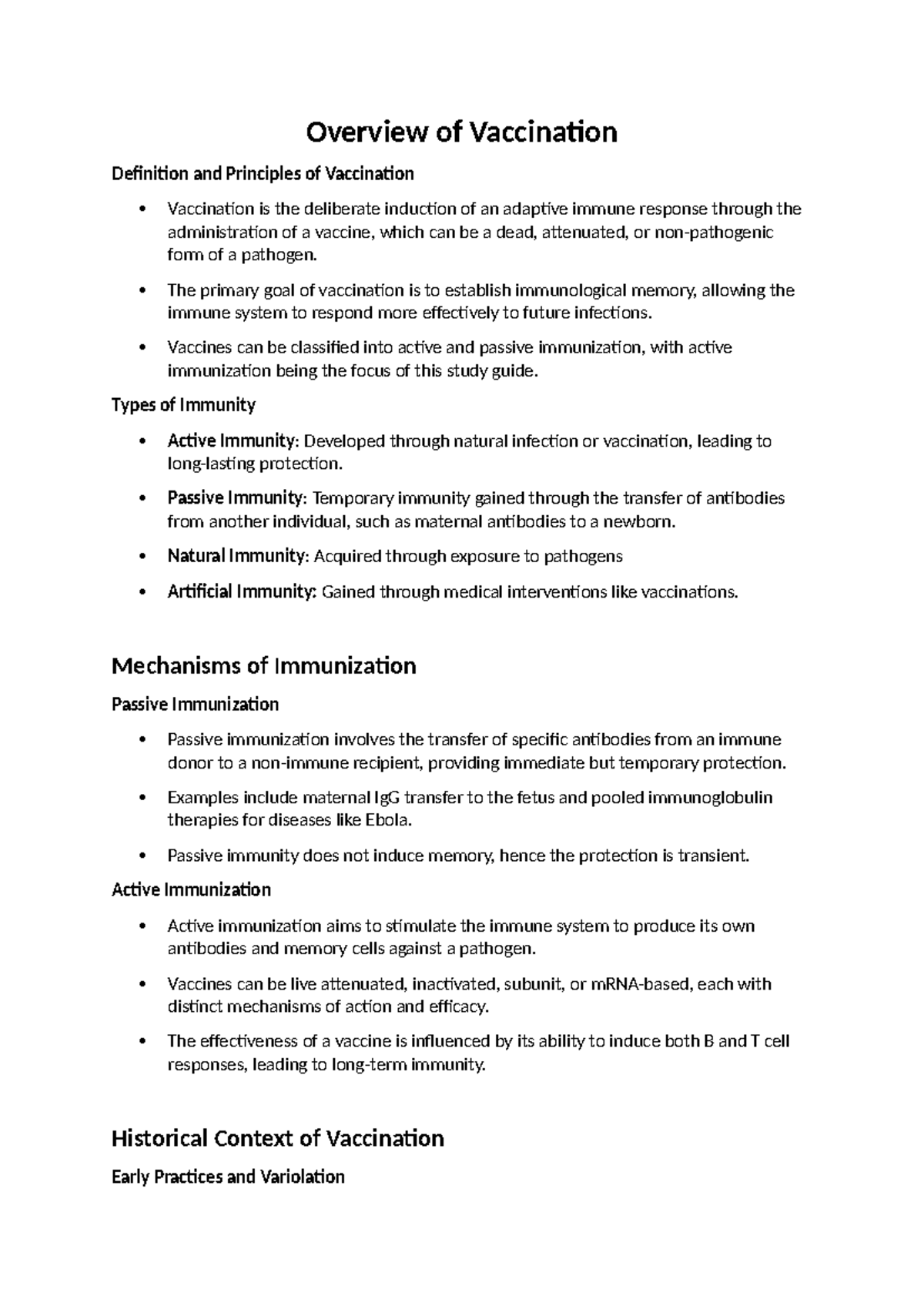 BMS3039 L11 Principles of Vaccines - Overview of Vaccination Definition ...