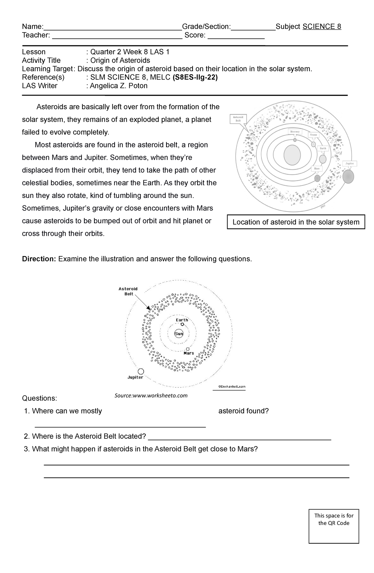 Science 8 Q2 Week8 LAS1 - Name:__________________________________Grade ...