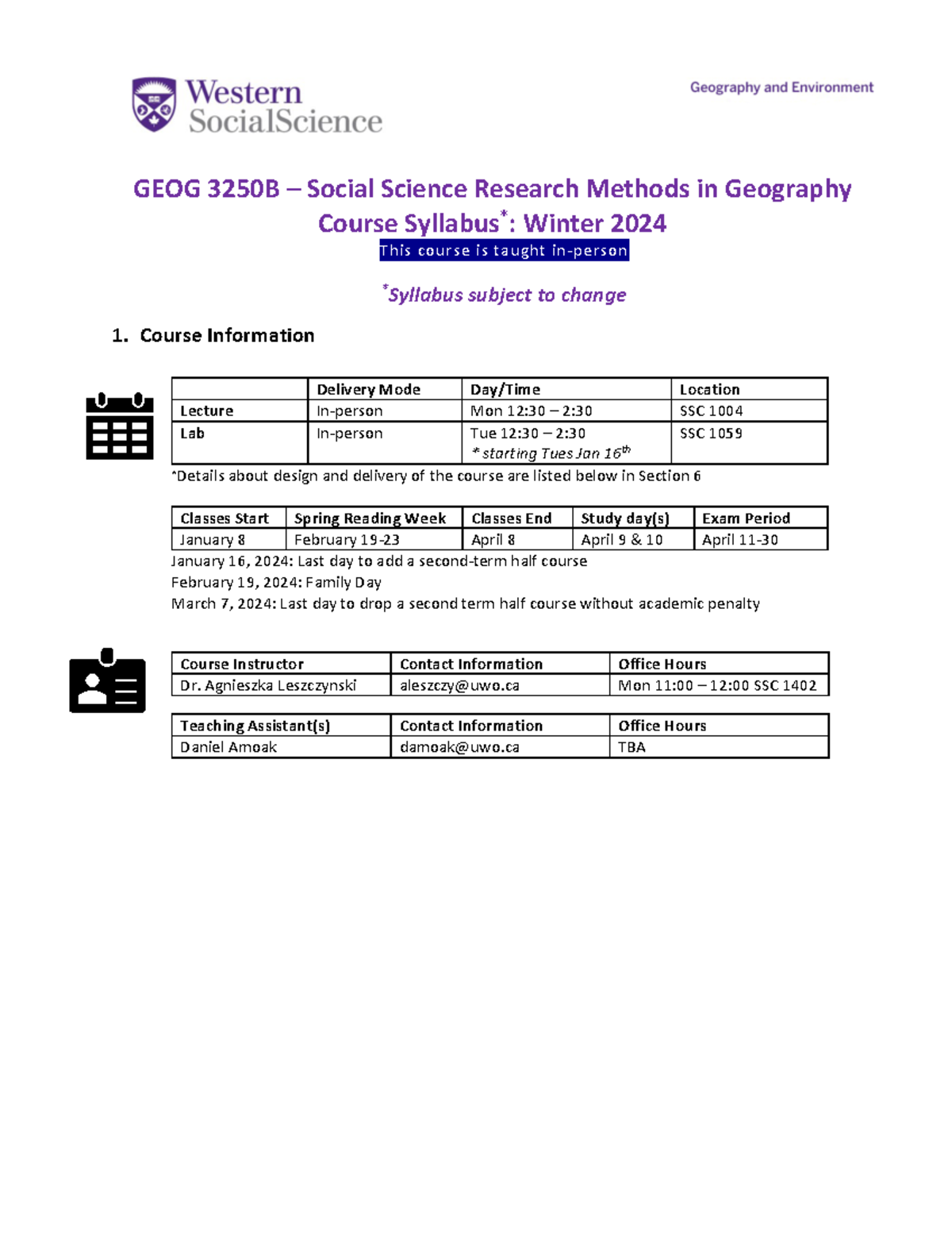 undergraduate research methods syllabus