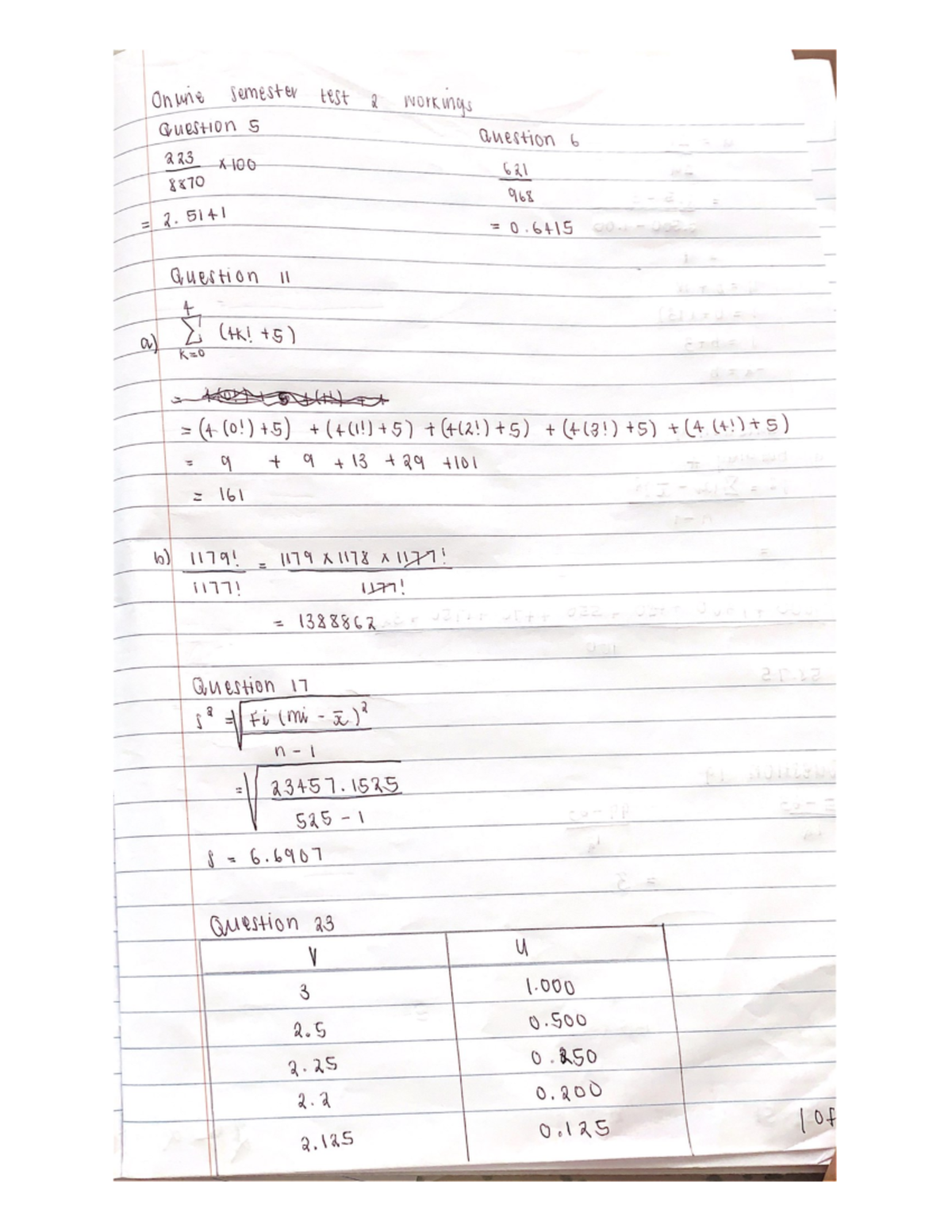 Stk workings test 2 - STK 120 - Studocu