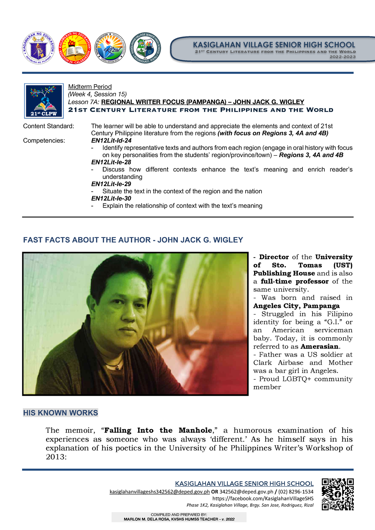 21st CLPW MELC L7A Regional Writer Focus Pampanga John Jack G ...