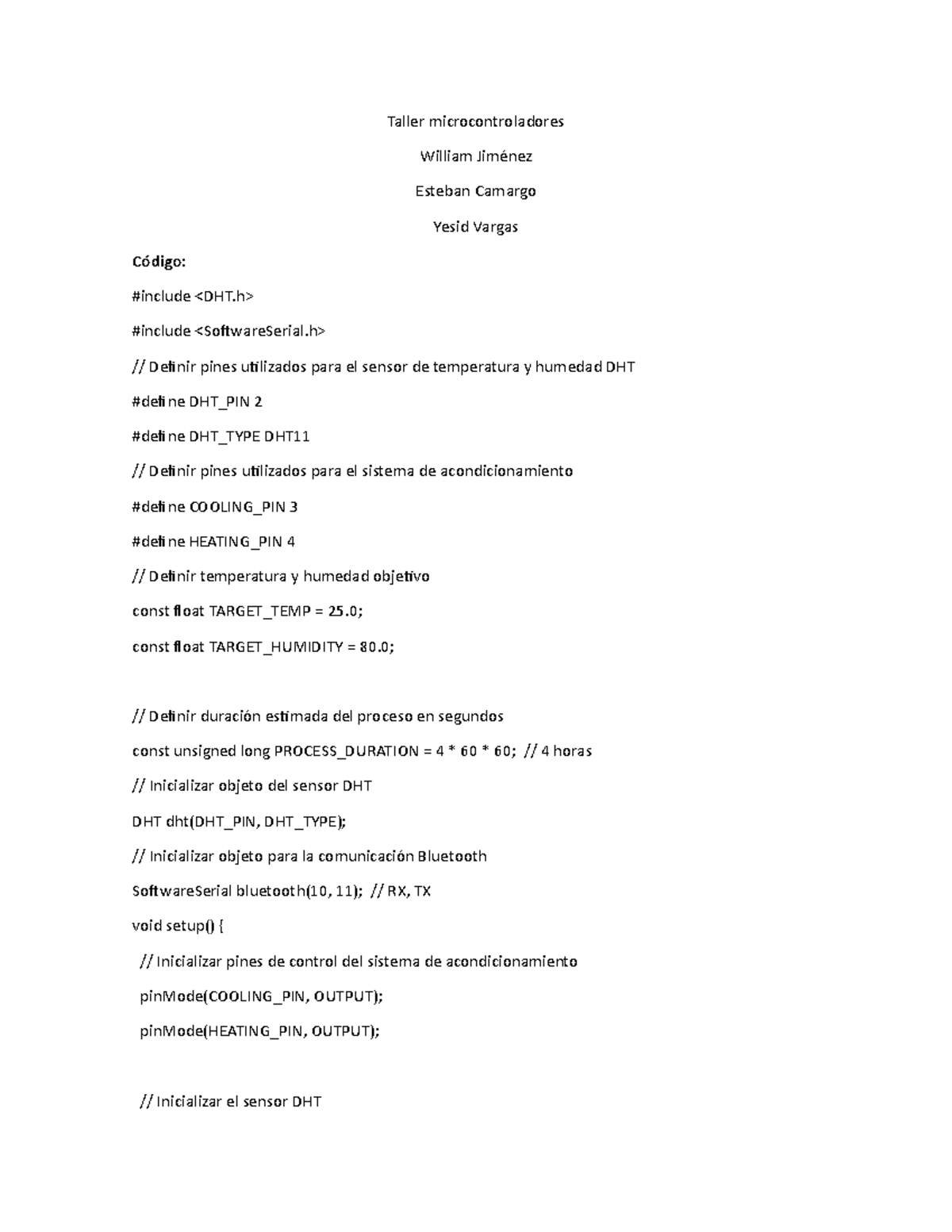 Taller microcontroladores - Taller microcontroladores William Jiménez ...