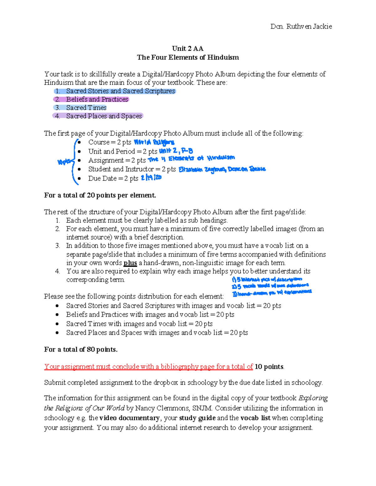 Unit 2 AA ALTERNATE ASSIGNMENT Dcn. Ruthven Jackie Unit 2 AA The