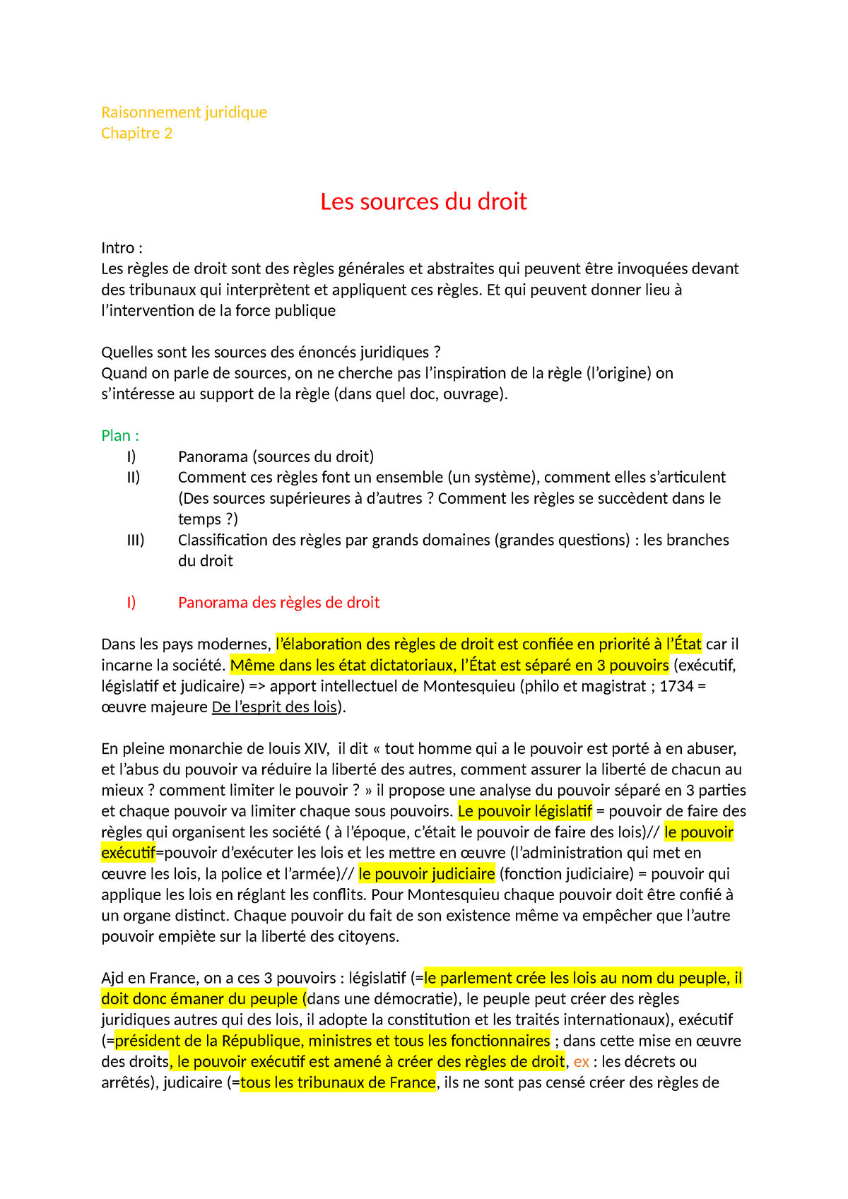 dissertation juridique les sources du droit