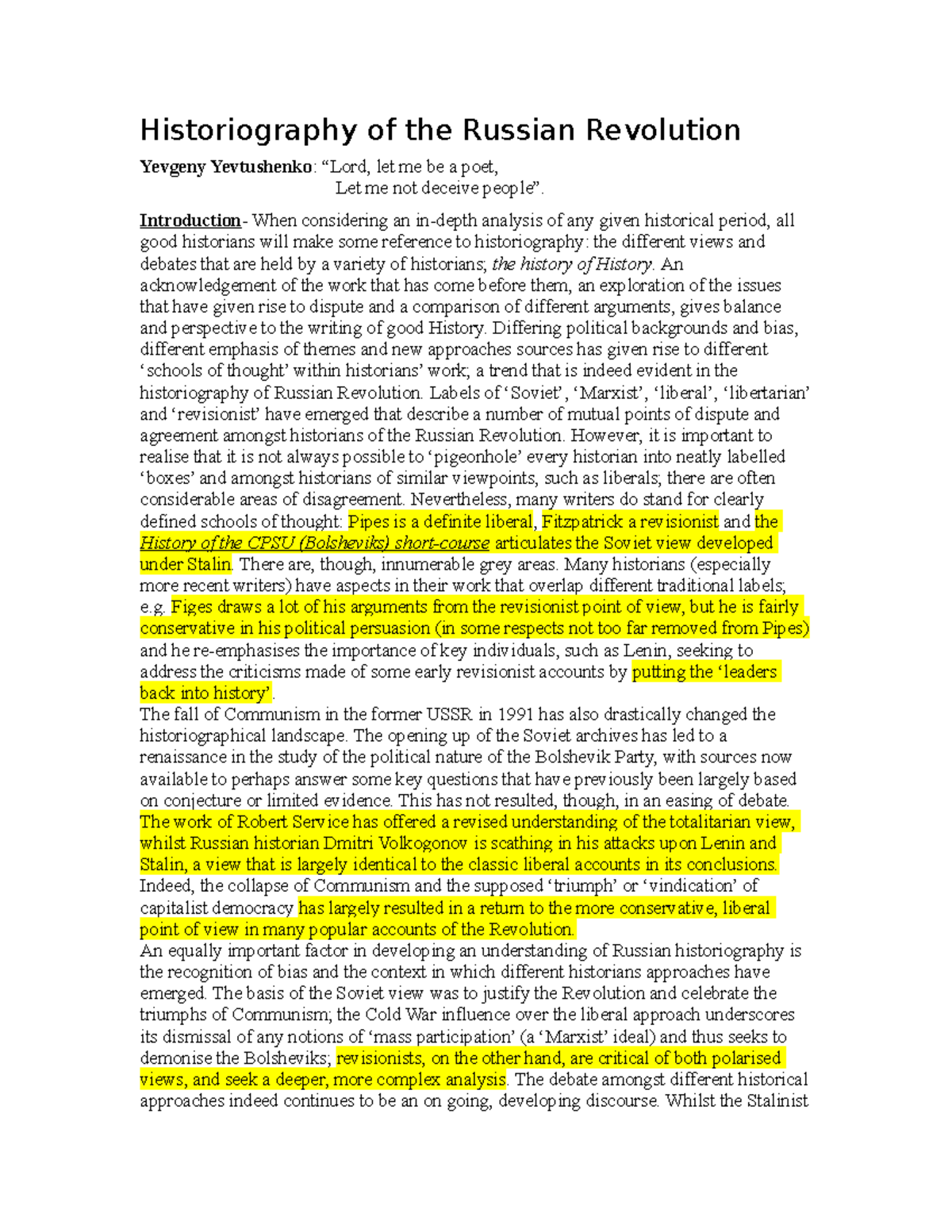 Historiography russian rev - Historiography of the Russian Revolution ...