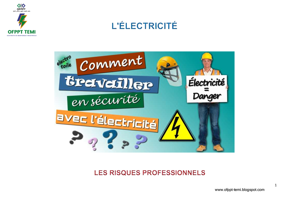 Les-rsique-delectricite - 2 LES RISQUES PROFESSIONNELS L'ELECTRICITE ...
