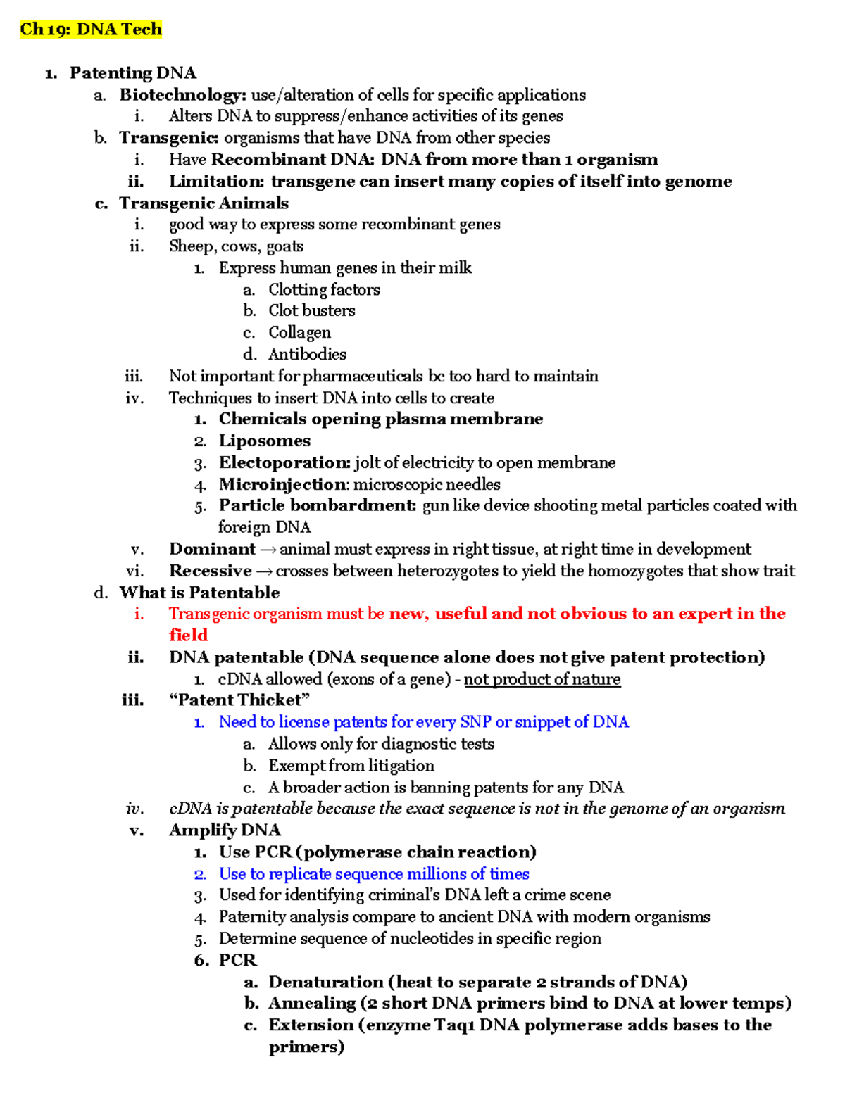 unit-4-genetics-ch-19-dna-tech-1-patenting-dna-a-biotechnology