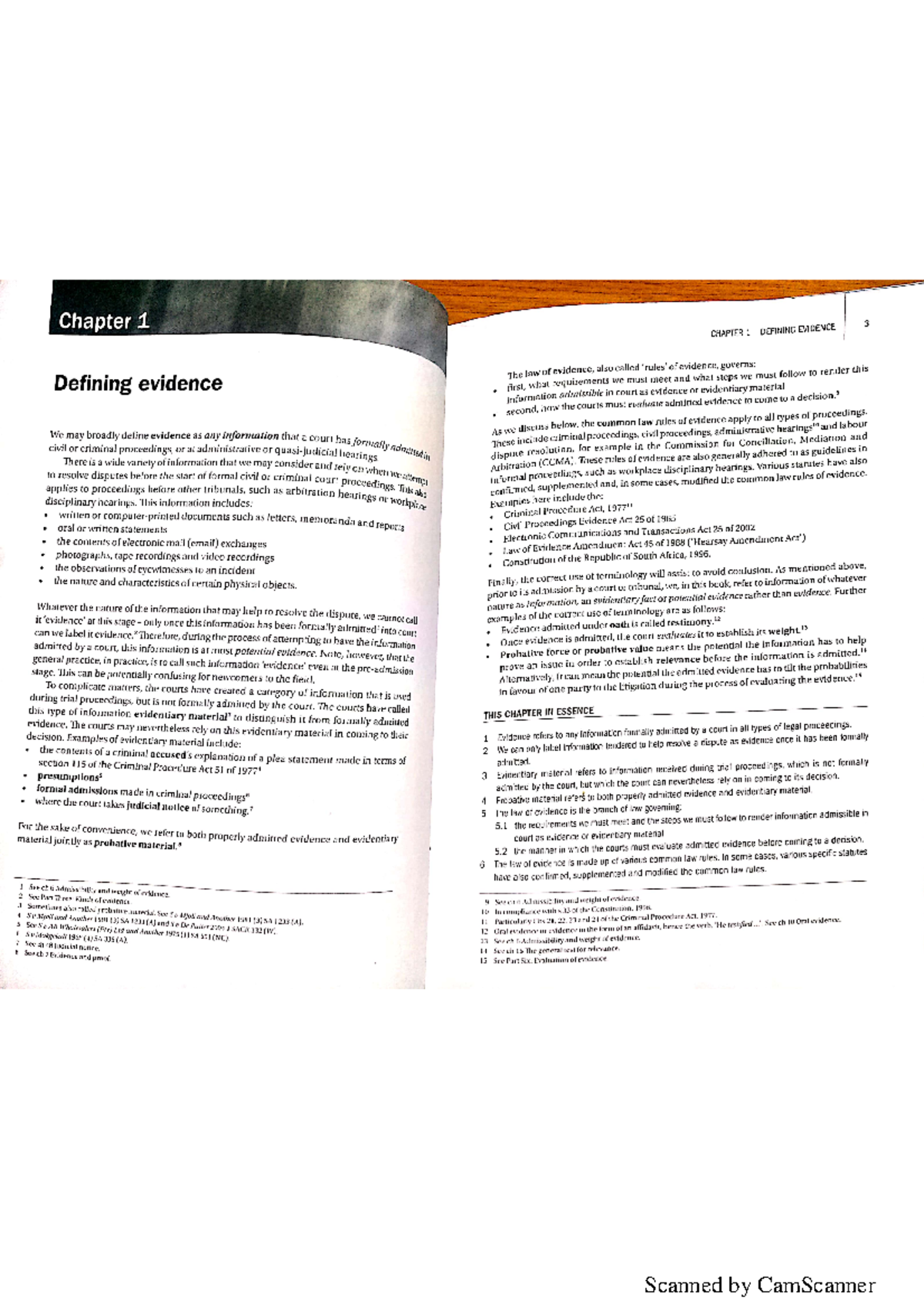 Part 1 Chapter 1 To 5 Law Of Evidence Ul Chapter 1 5 Notes From