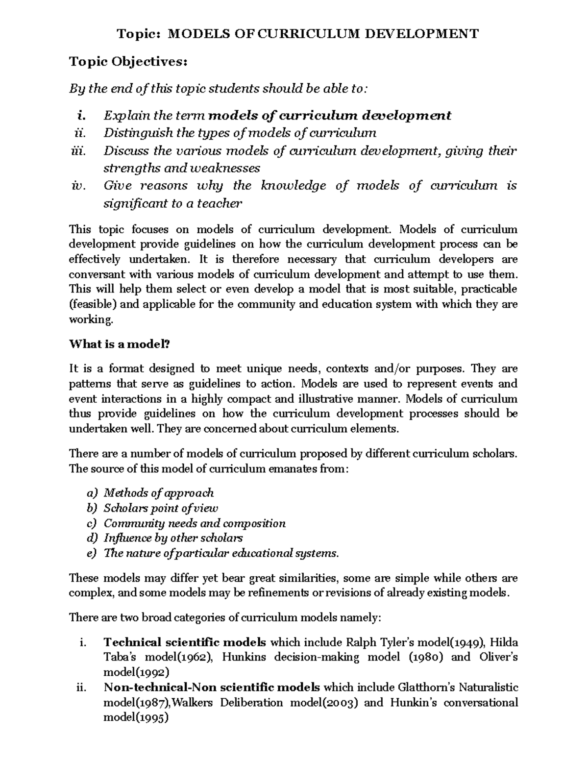 edci-211-models-of-curriculum-development-topic-models-of-curriculum