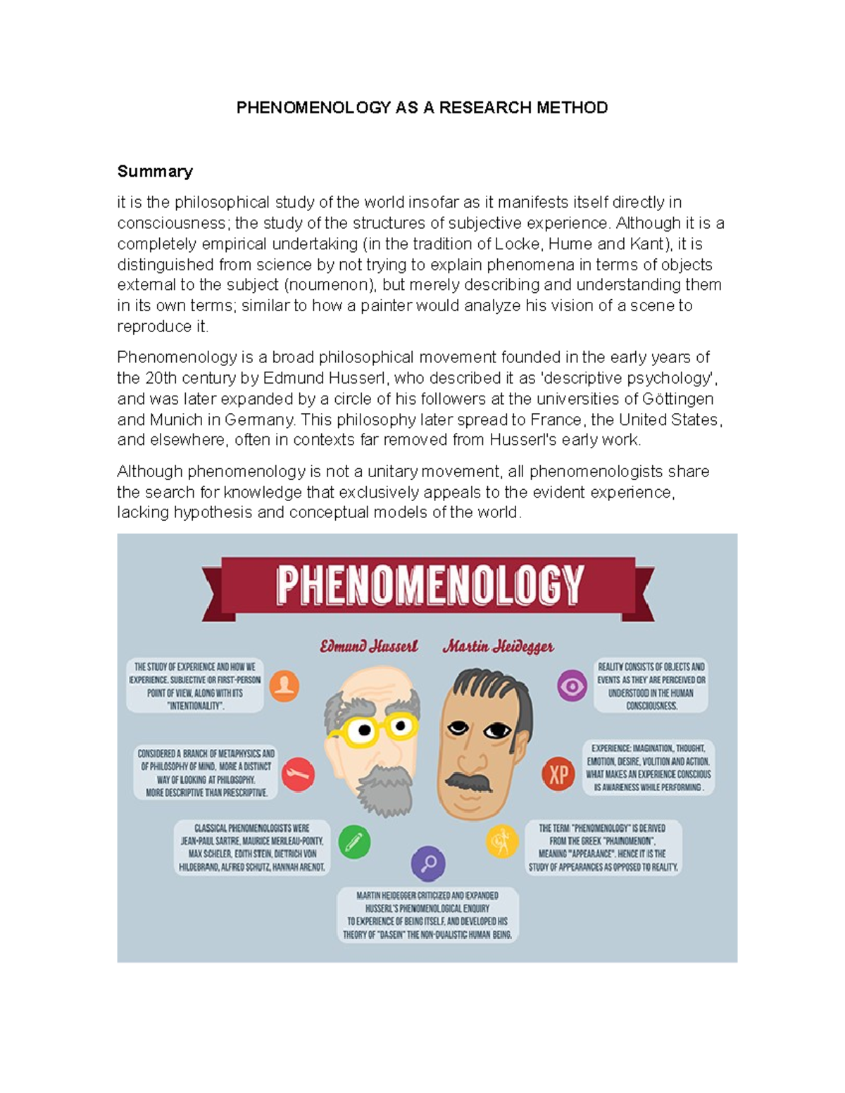 Phenomenology as a Research Method - PHENOMENOLOGY AS A RESEARCH METHOD ...