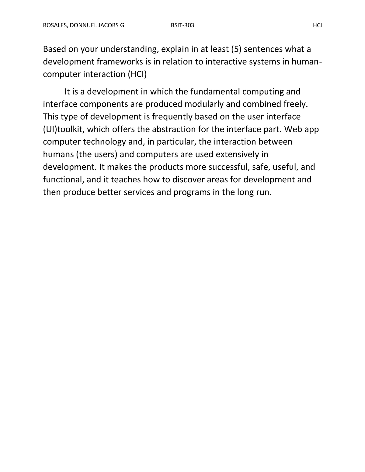 Rosales 07 QUIZ 1PART B - HCI - ROSALES, DONNUEL JACOBS G BSIT-303 HCI ...