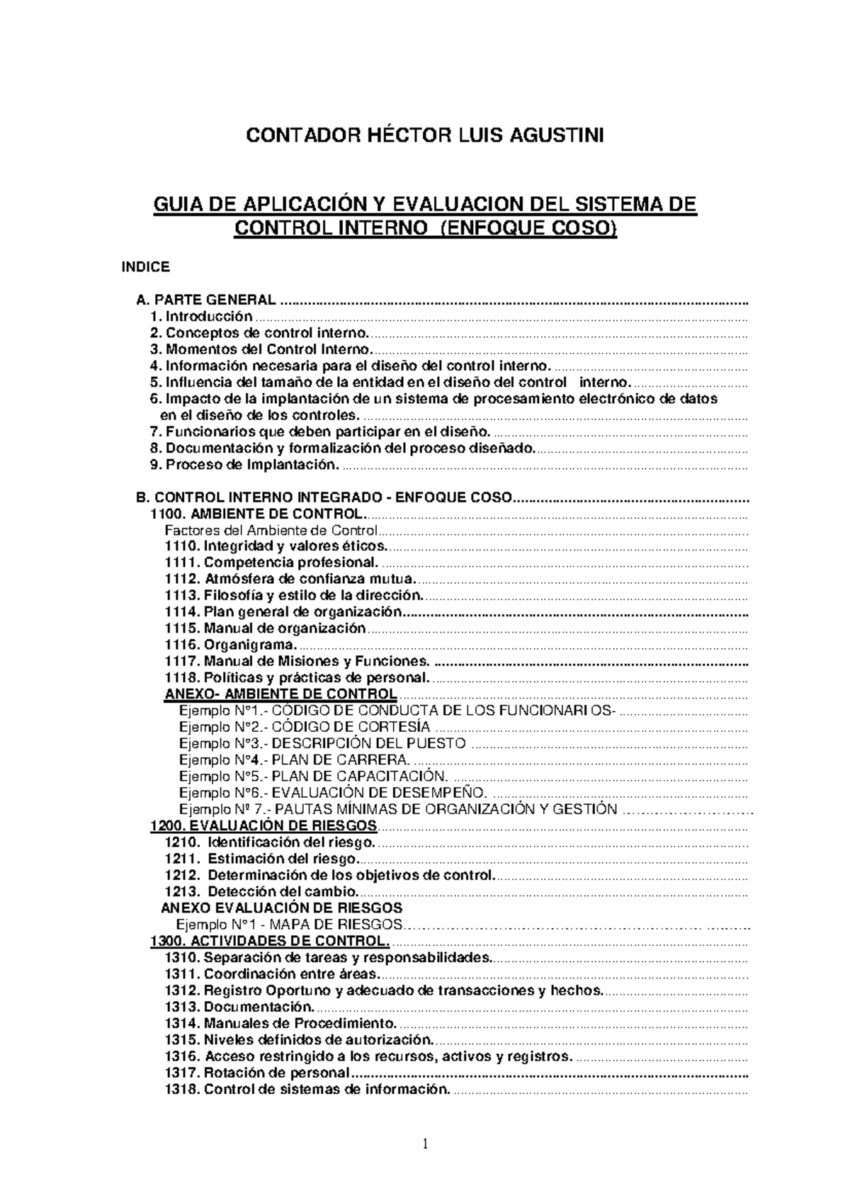 GUIA DE Aplicación Y Evaluacion DEL Sistema DE Control Interno ...