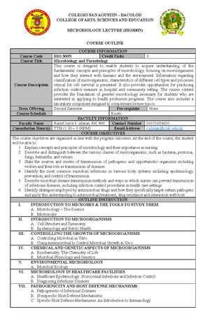 Syllabus BIO300N - CSA-B VISION CSA-B MISSION AUGUSTINIAN GRADUATE ...