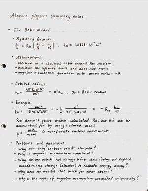 Atomic Physics Summary - 1. Introduction This is a lightly edited ...