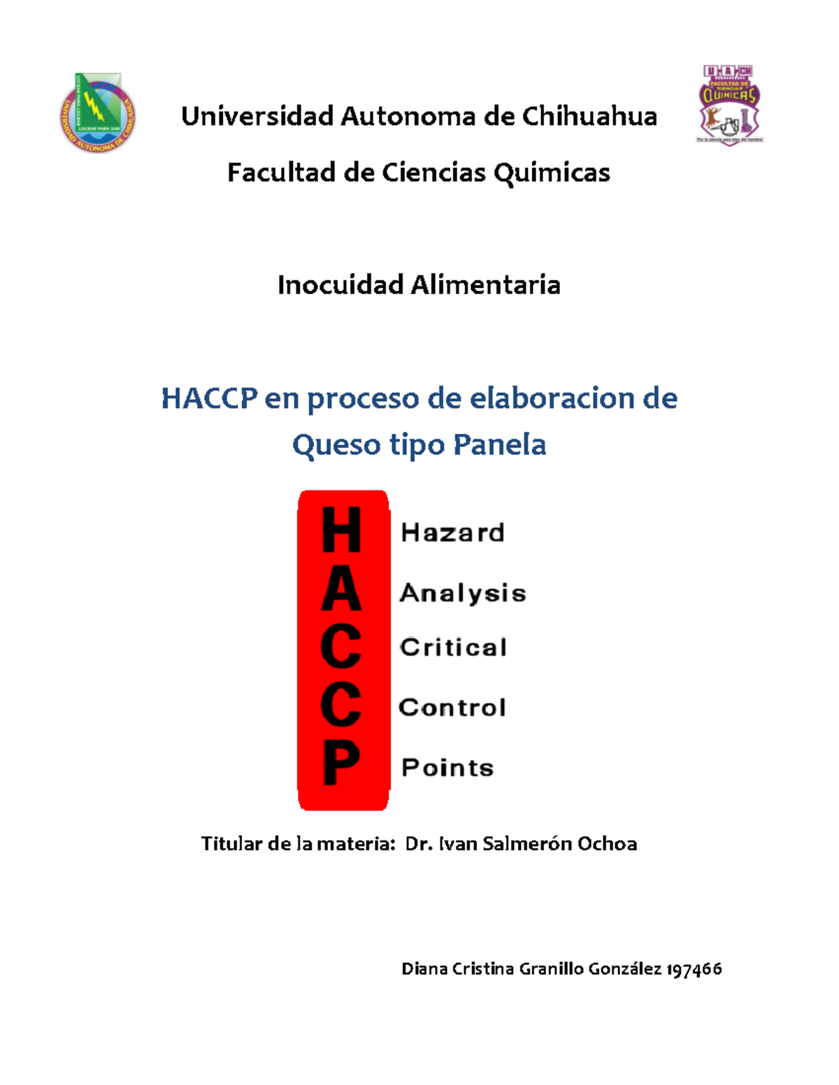 Pdfcoffee - Como Realizar Un HACCP Para Un Producto - Universidad ...