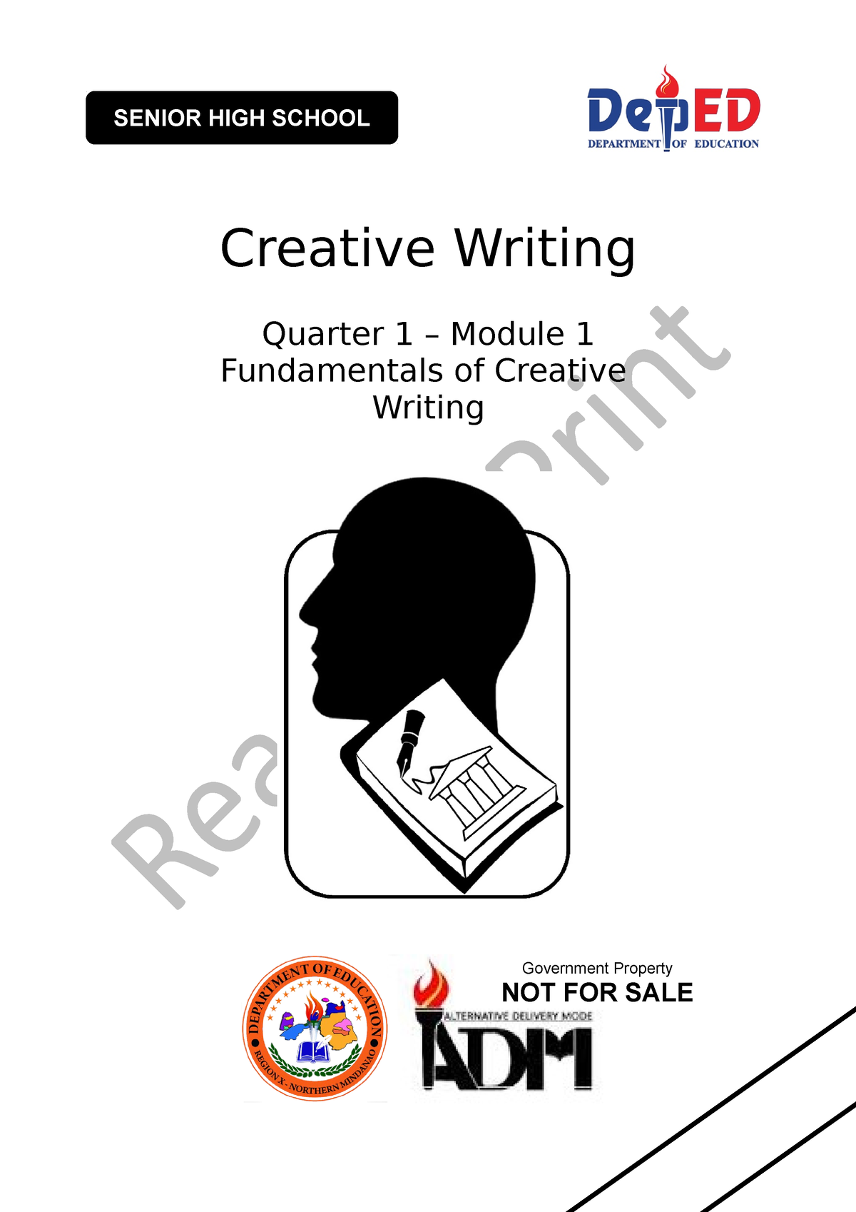 Creative Writing 12 Q1 Mod1 Fundamentals Of Creative Writing V5 Creative Writing Quarter 1 0605