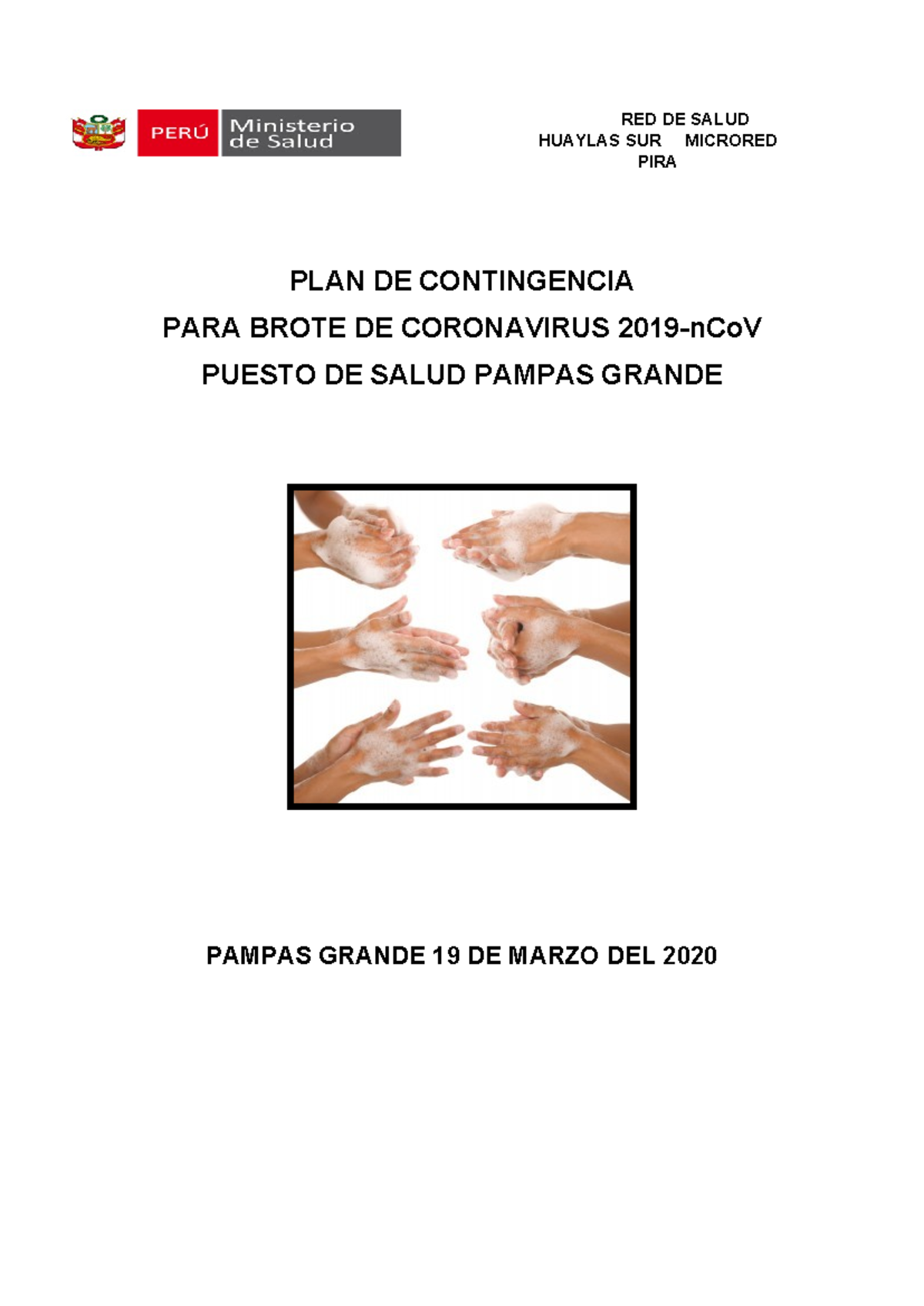 PLAN DE Contingencia PARA Coronavirus 2019 - RED DE SALUD HUAYLAS SUR ...