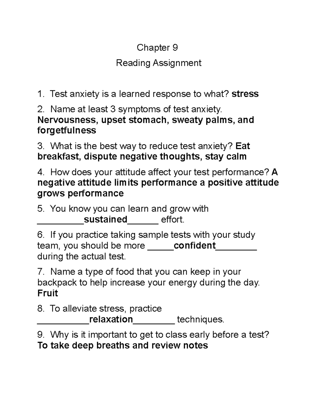 dissertation on test anxiety