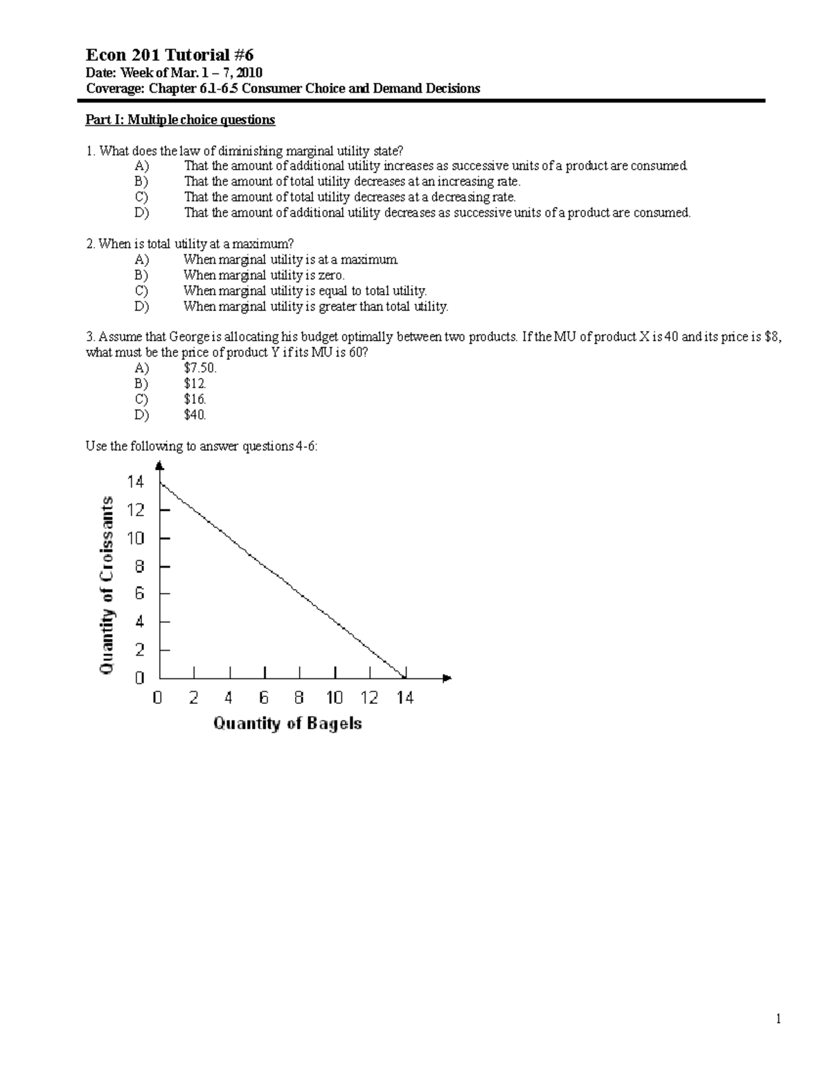 1 Tutorial 6 Questions To Student For Examination Preparation Studocu