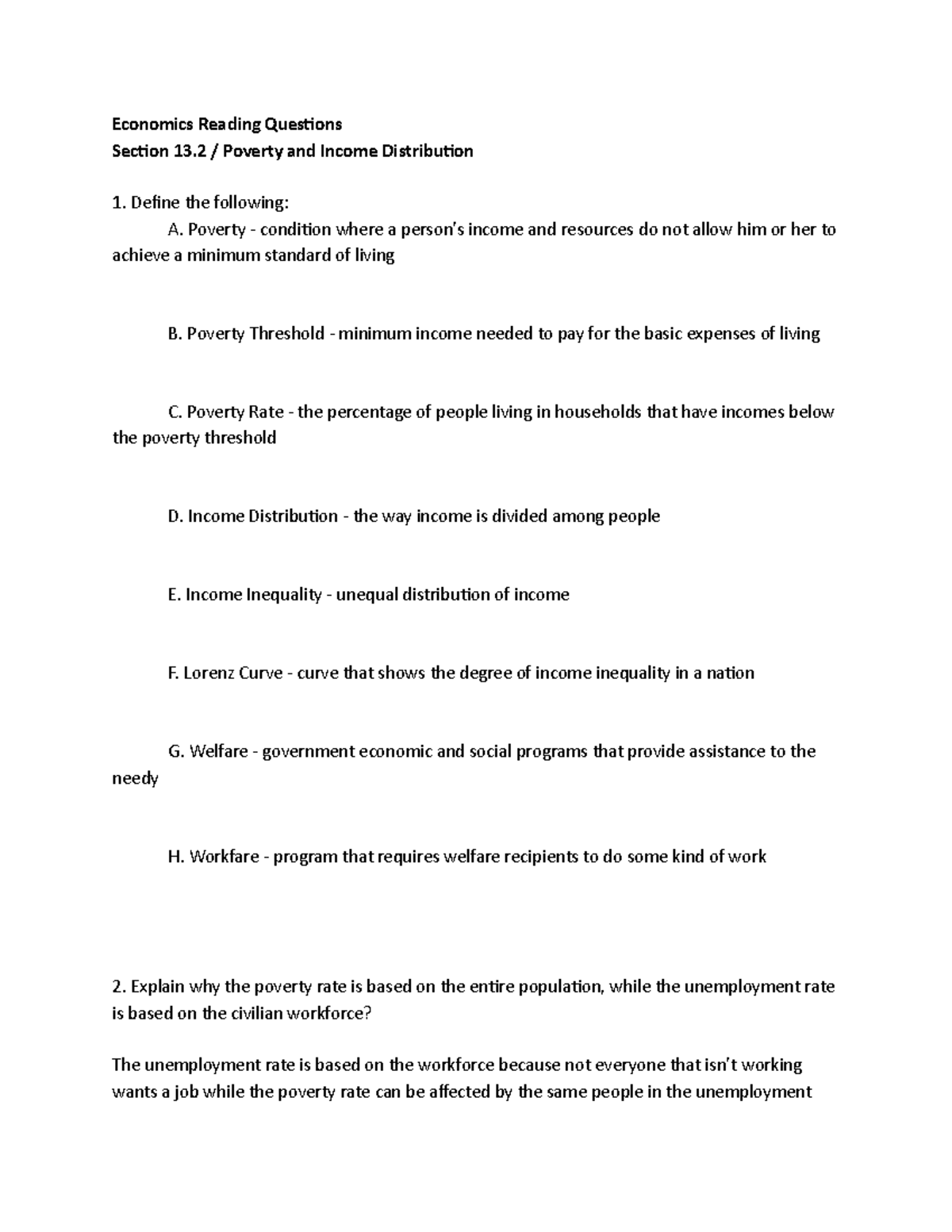 Zachary Valentino - DUE 119 Section 132 Poverty and Income Distribution ...