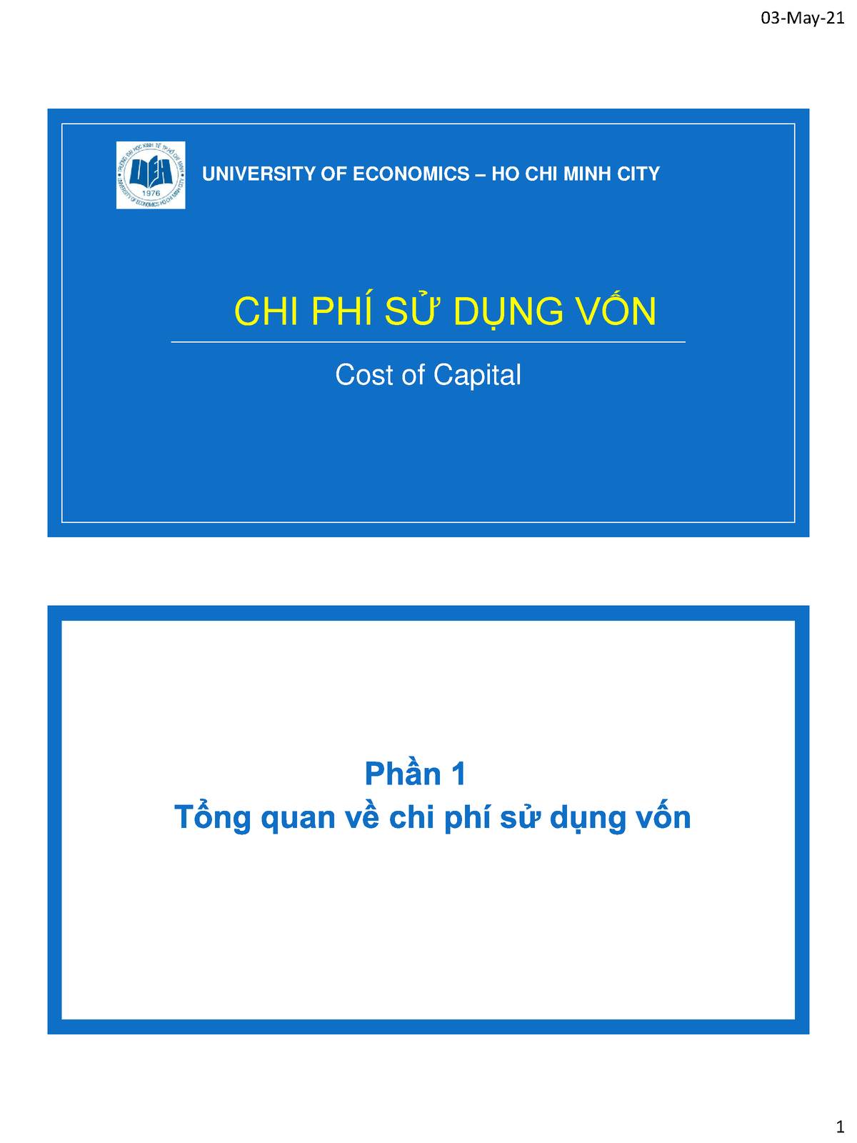 lecture-5-cost-of-capital-university-of-economics-ho-chi-minh-city