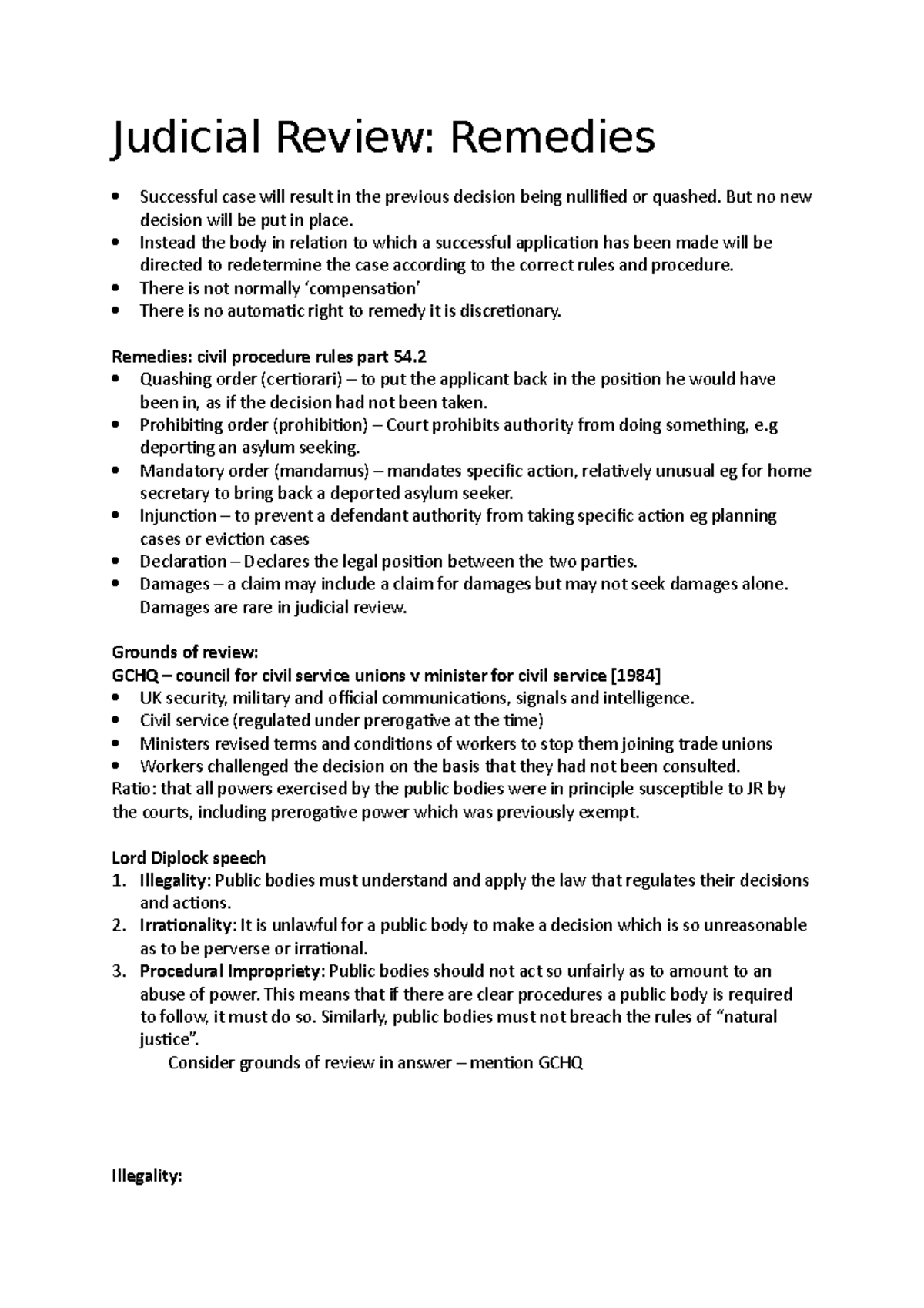 Judicial review remedies Judicial Review Remedies Successful case