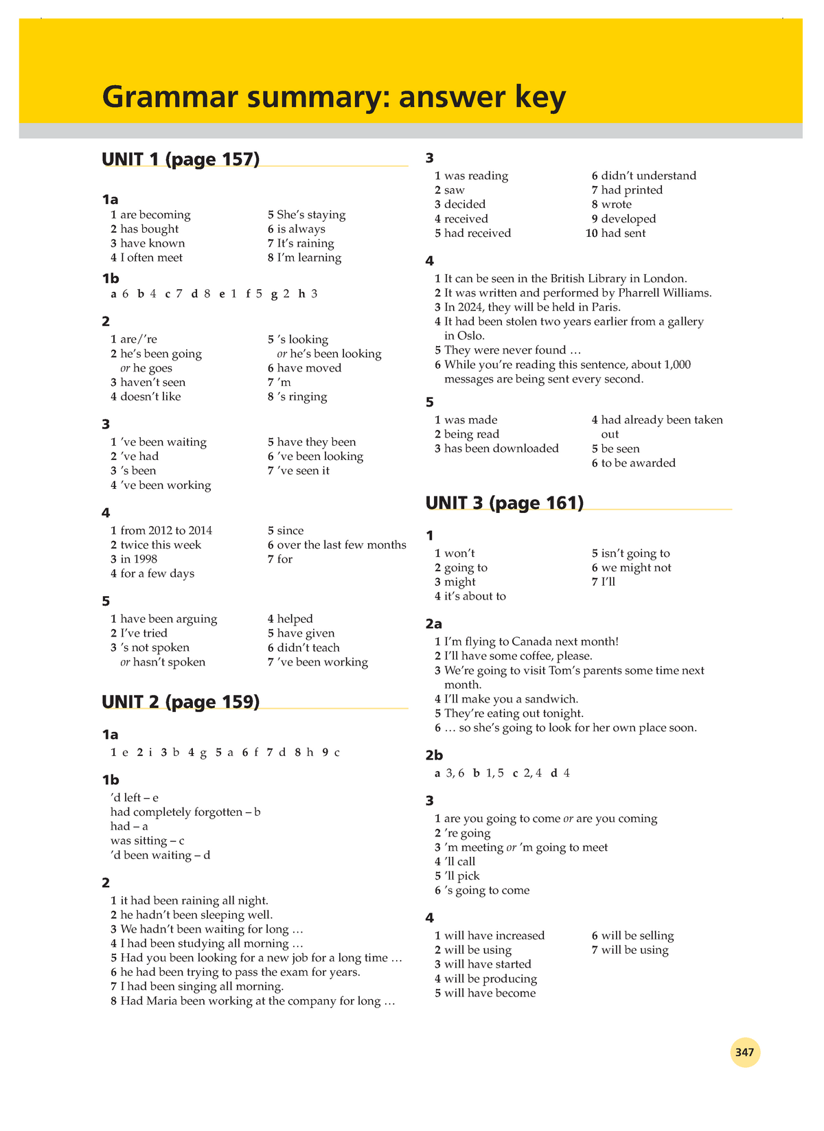 Upper Intermediate Teacher s Book Grammar Summary Answer Key 347 347 