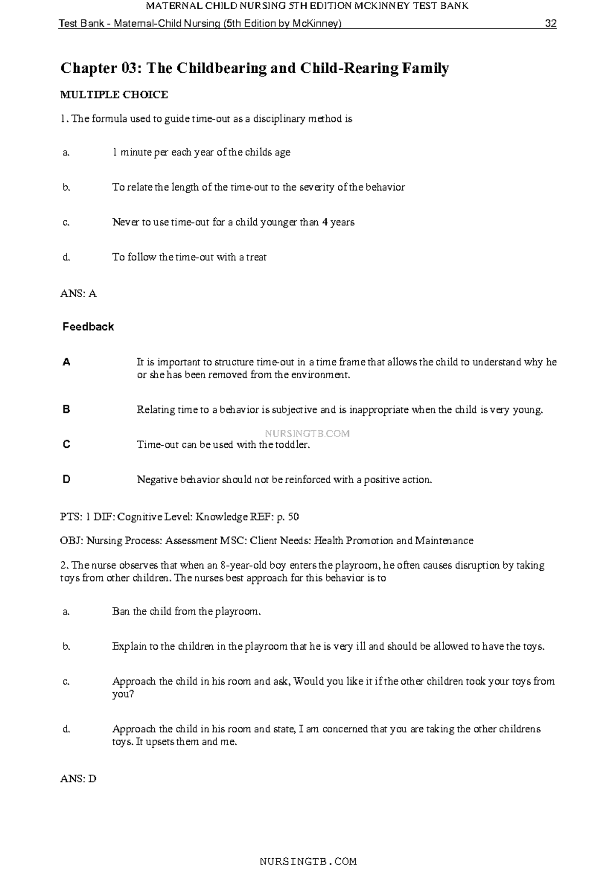 TB-Chapter 03 The Childbearing and Child-Rearing Family - NURSINGTB ...