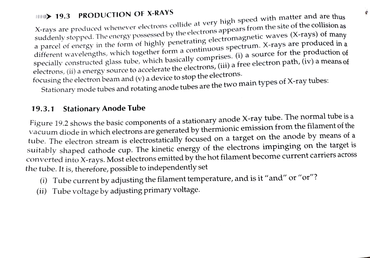 lecture notes about production of Xrays - BB 19 PRODUCTION OF X-RAYS A ...