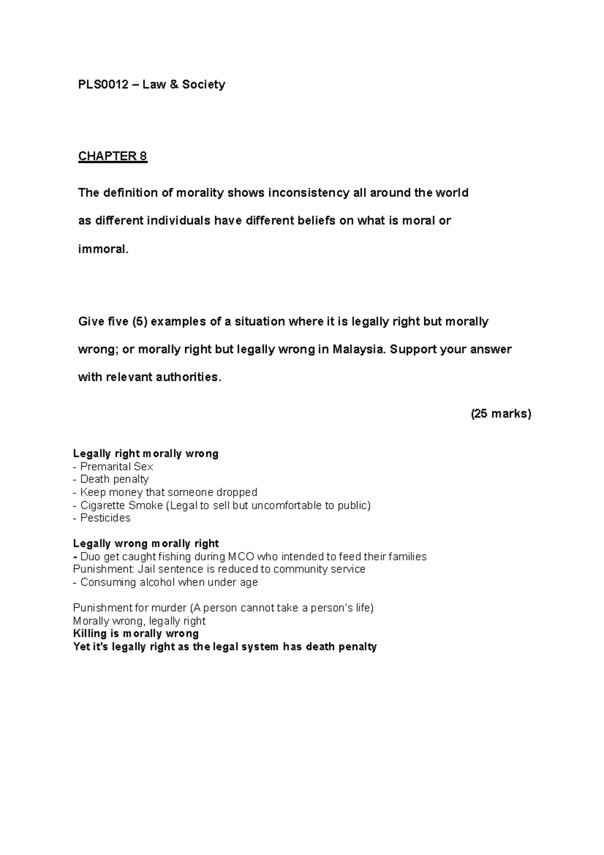 tutorial-8-law-morality-pls0012-law-society-chapter-8-the