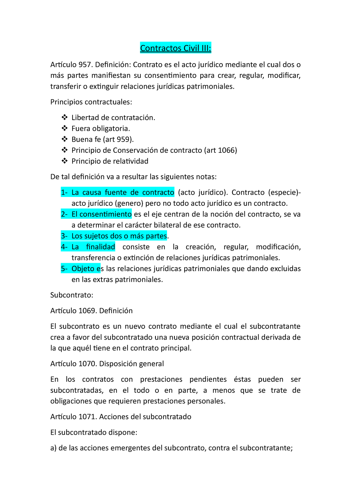 Contractos Civil Iii Parte General De Contratos Contractos Civil 957 Contrato Es El Acto 7612