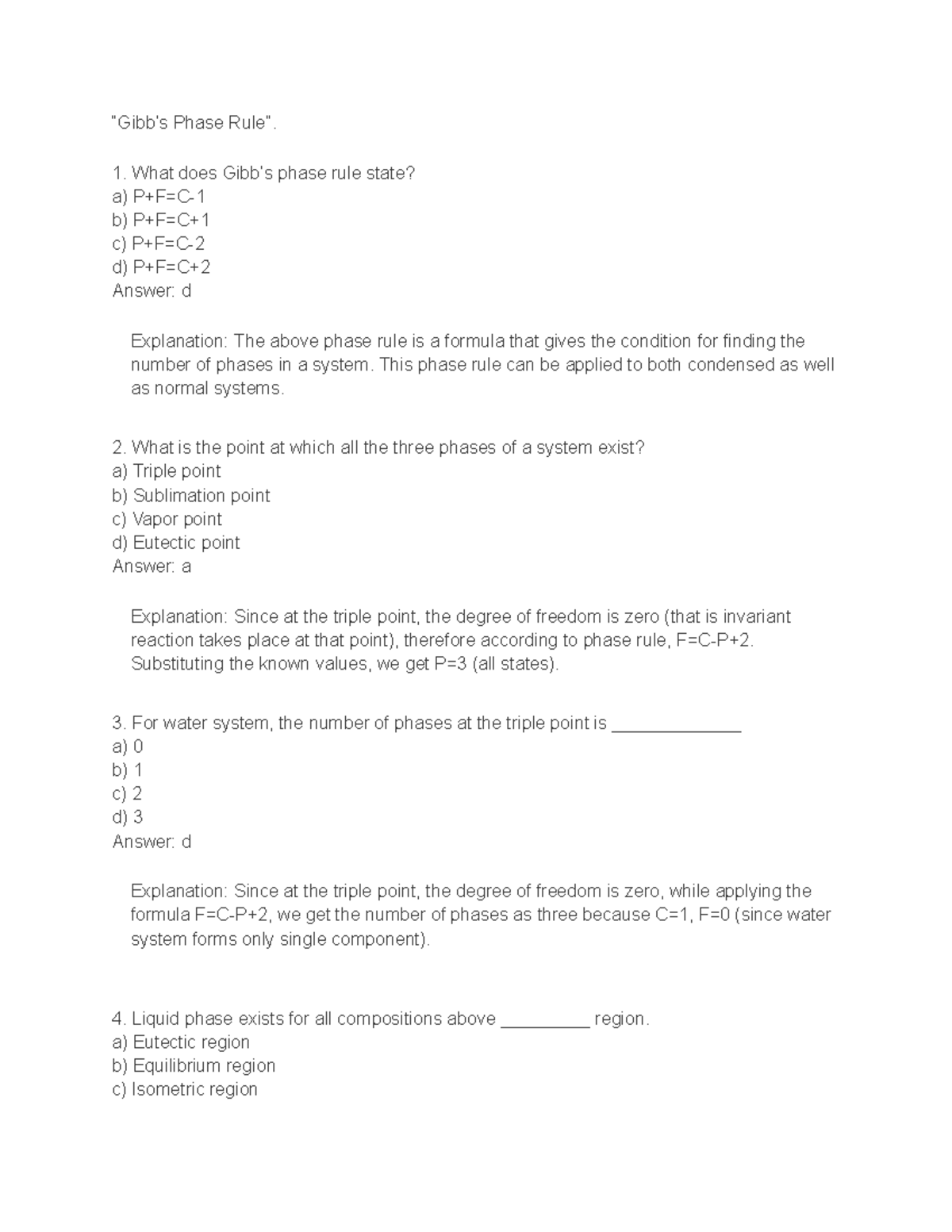 Engineering Chemistry (52) “Gibb’s Phase Rule”. What does Gibb’s