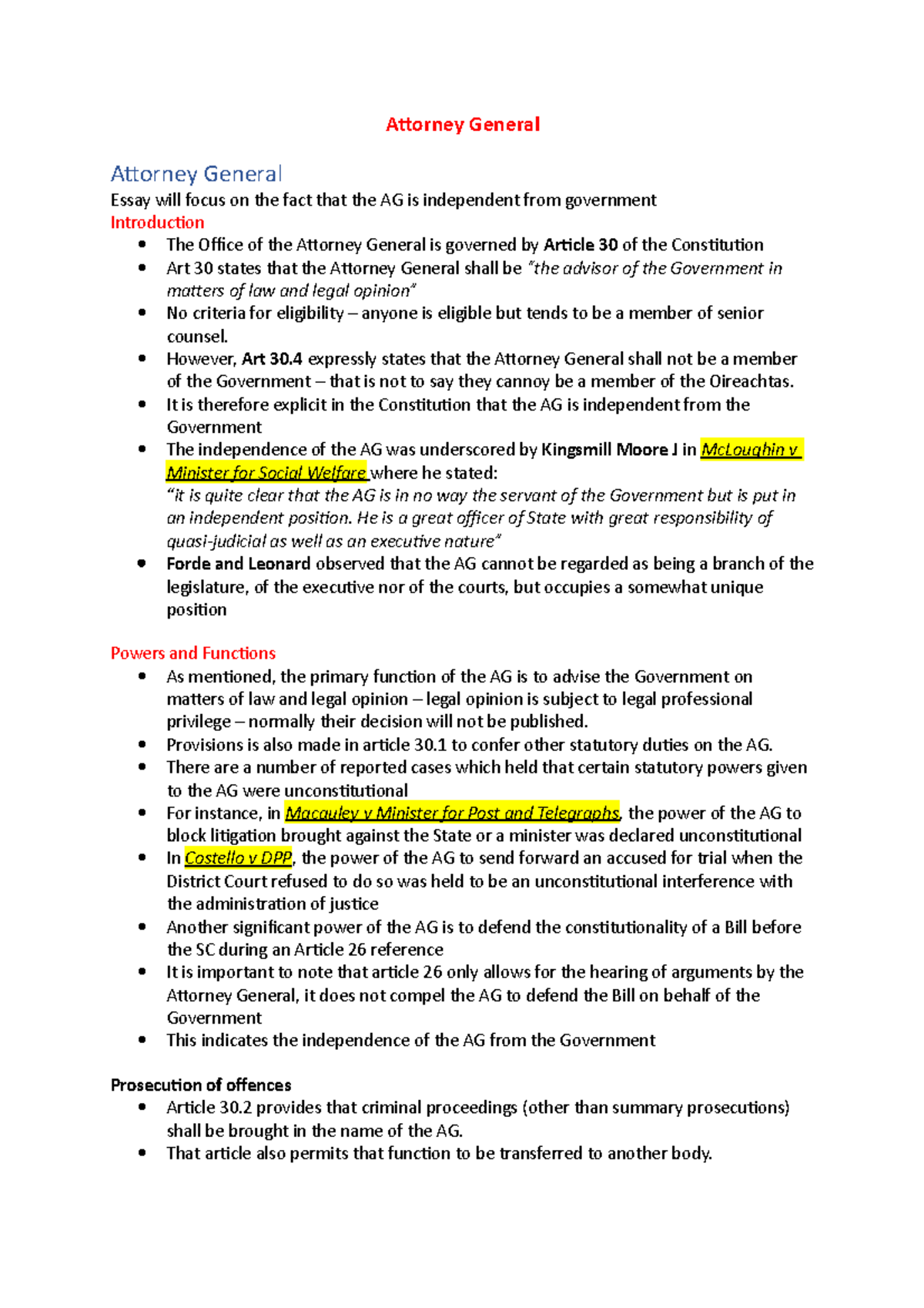 Notes Attorney General Attorney General Attorney General Essay will