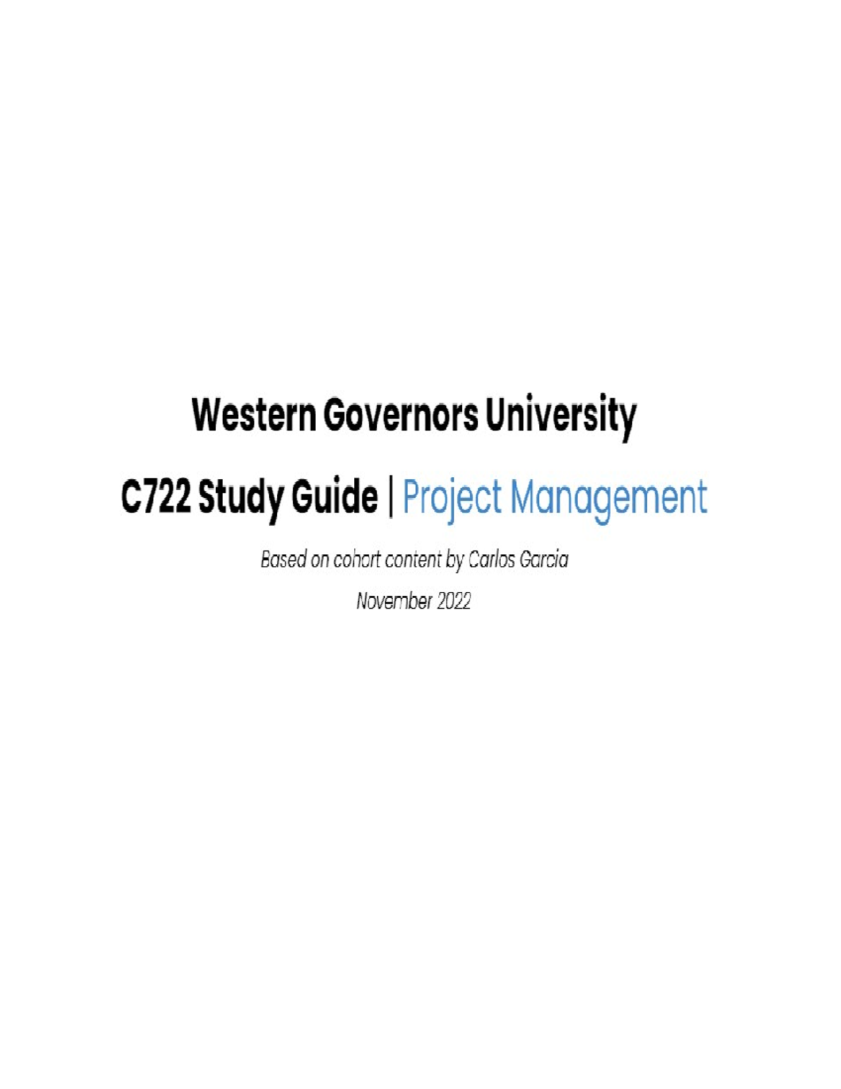 Study Guide by Carlos Garcia copy - Western Governors University C722 ...