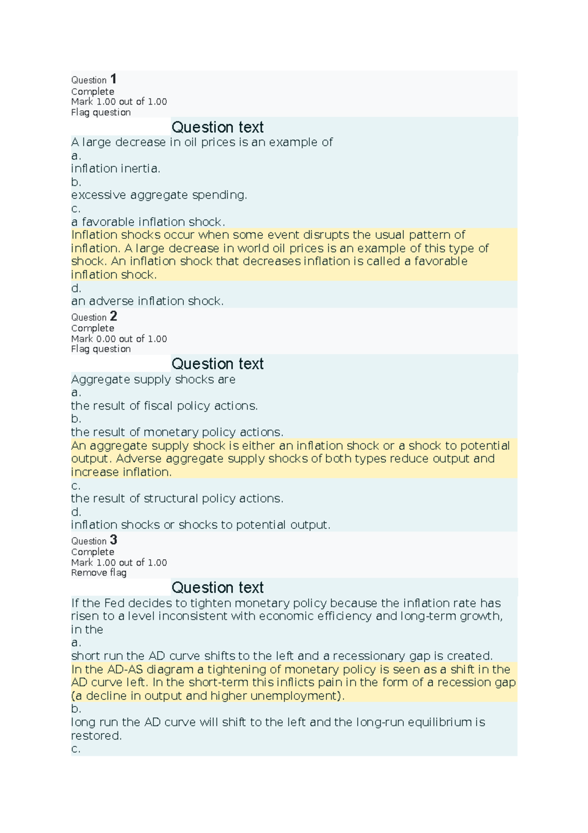 Quiz 12 - Exercises - Question 1 Complete Mark 1 Out Of 1. Flag ...