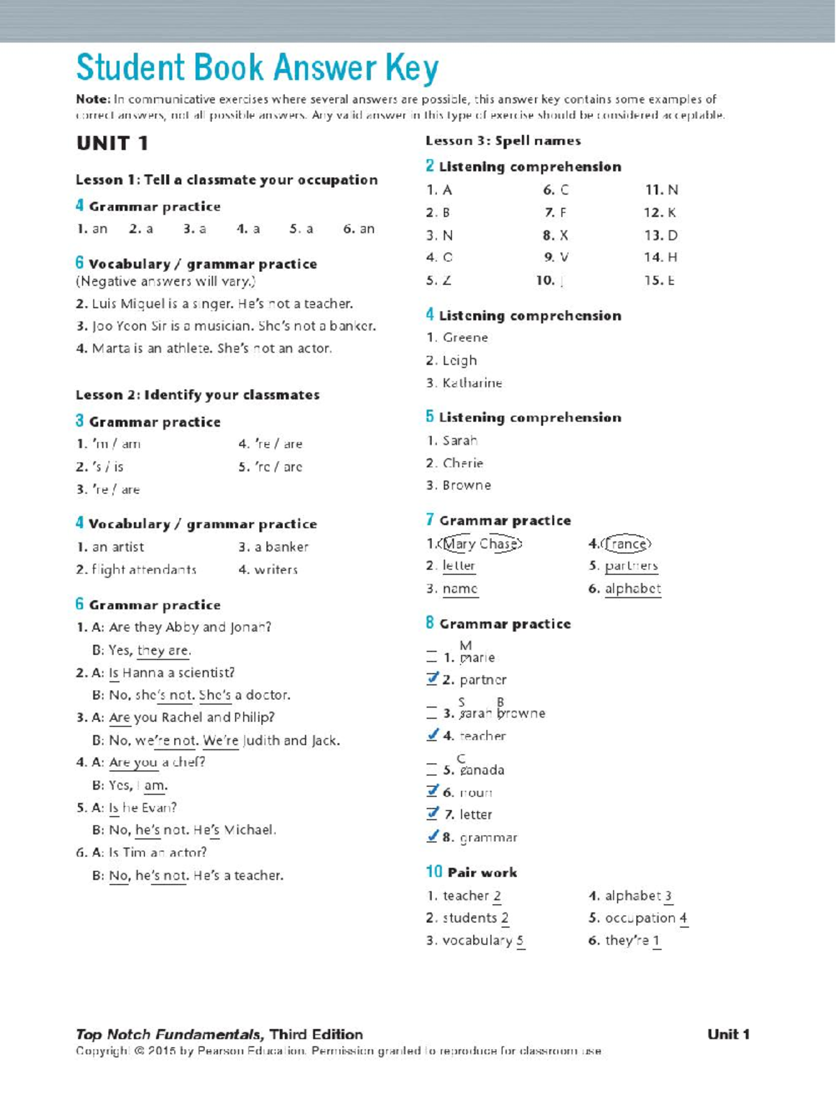 Top Notch Fundamental Student Book Answer Key - Computacion e ...