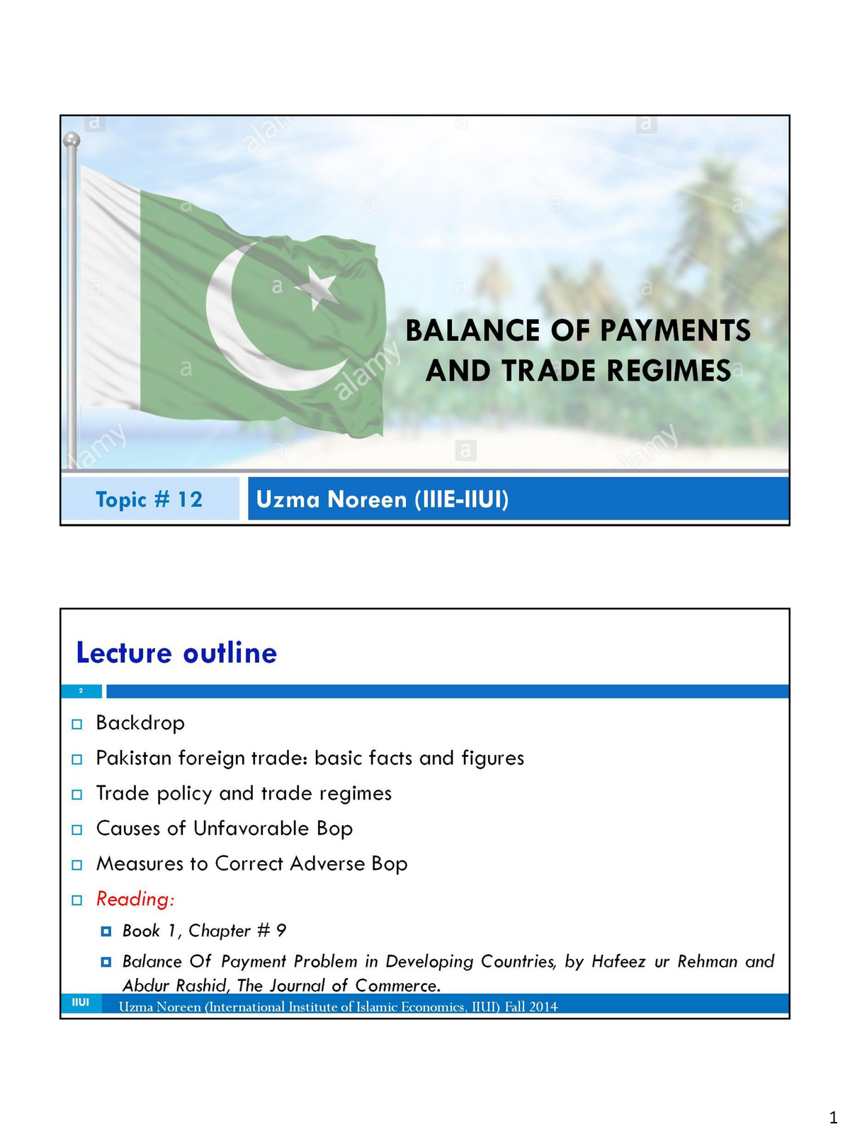 BOP Pakistan Economy - Lecture Notes 2,4,10,11,12,13,14 - Intermediate ...