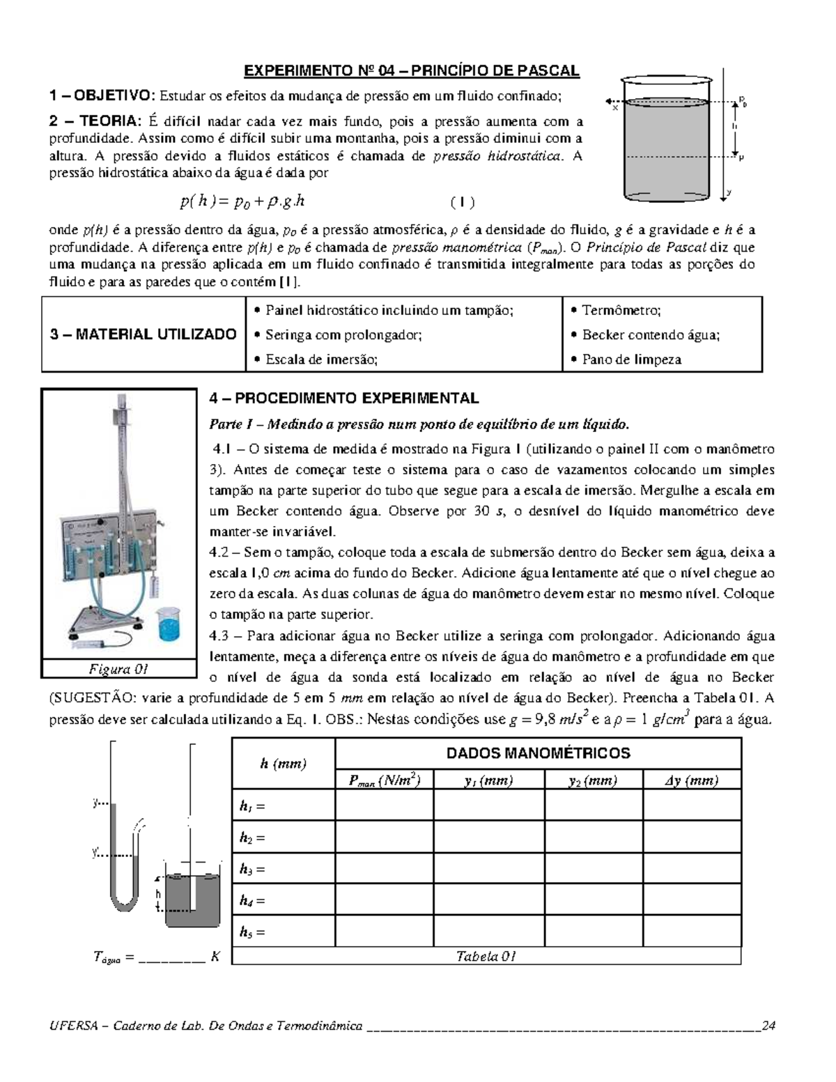 01 - Princípio de Pascal - _UFERSA – Caderno de Lab. De Ondas e ...