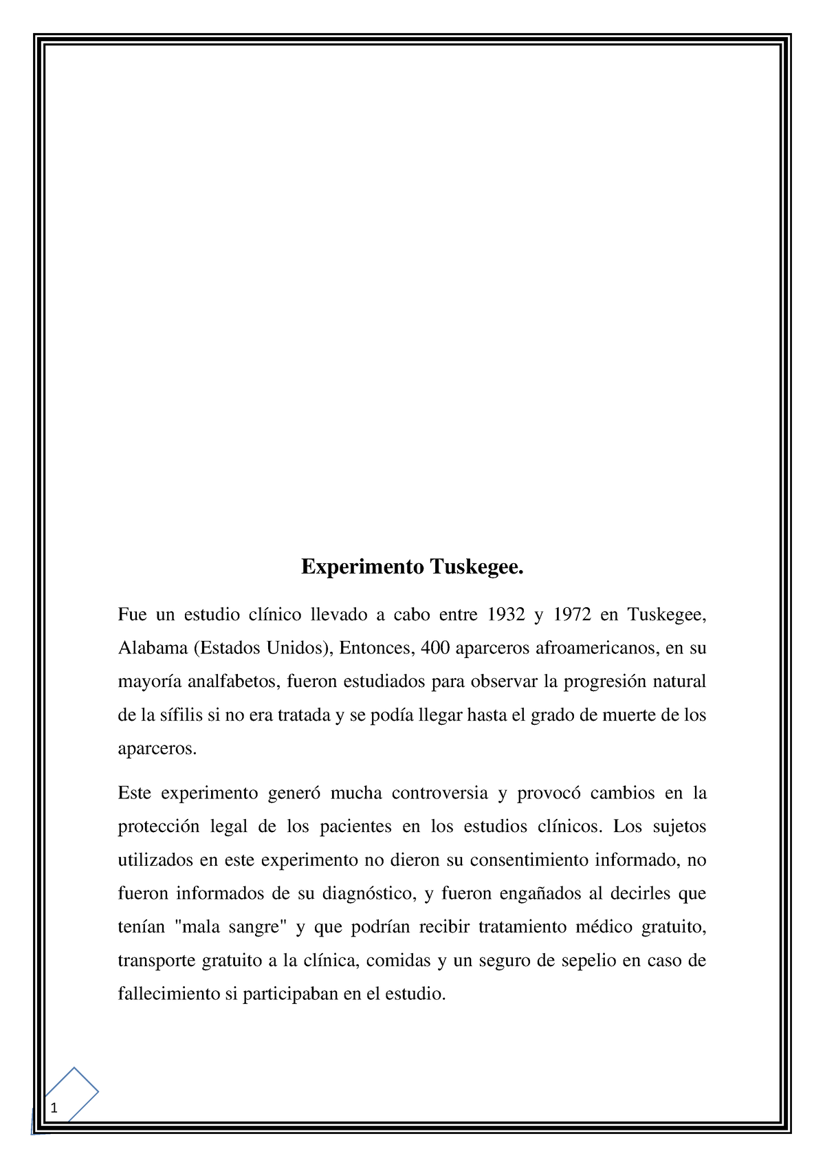 Experimento turguese - hay esta - Experimento Tuskegee. Fue un estudio ...