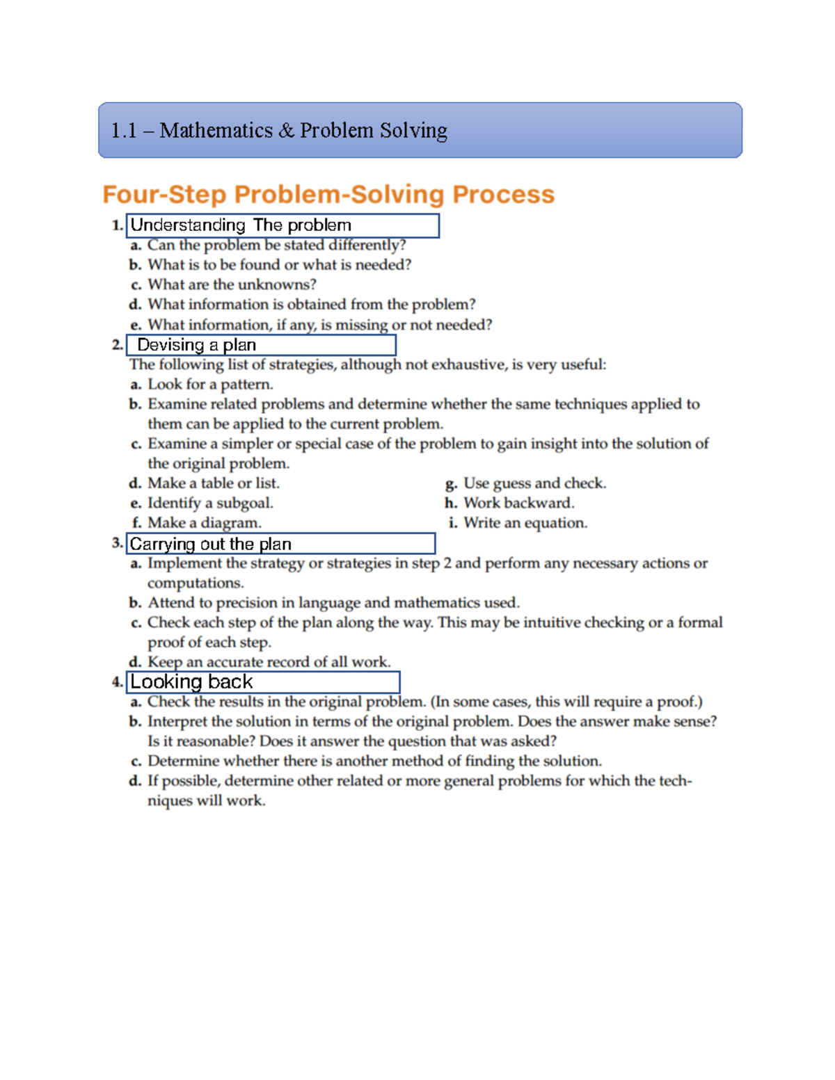1.1 Student Lecture Notes MTH130 - 1 3 Mathematics & Problem Solving ...