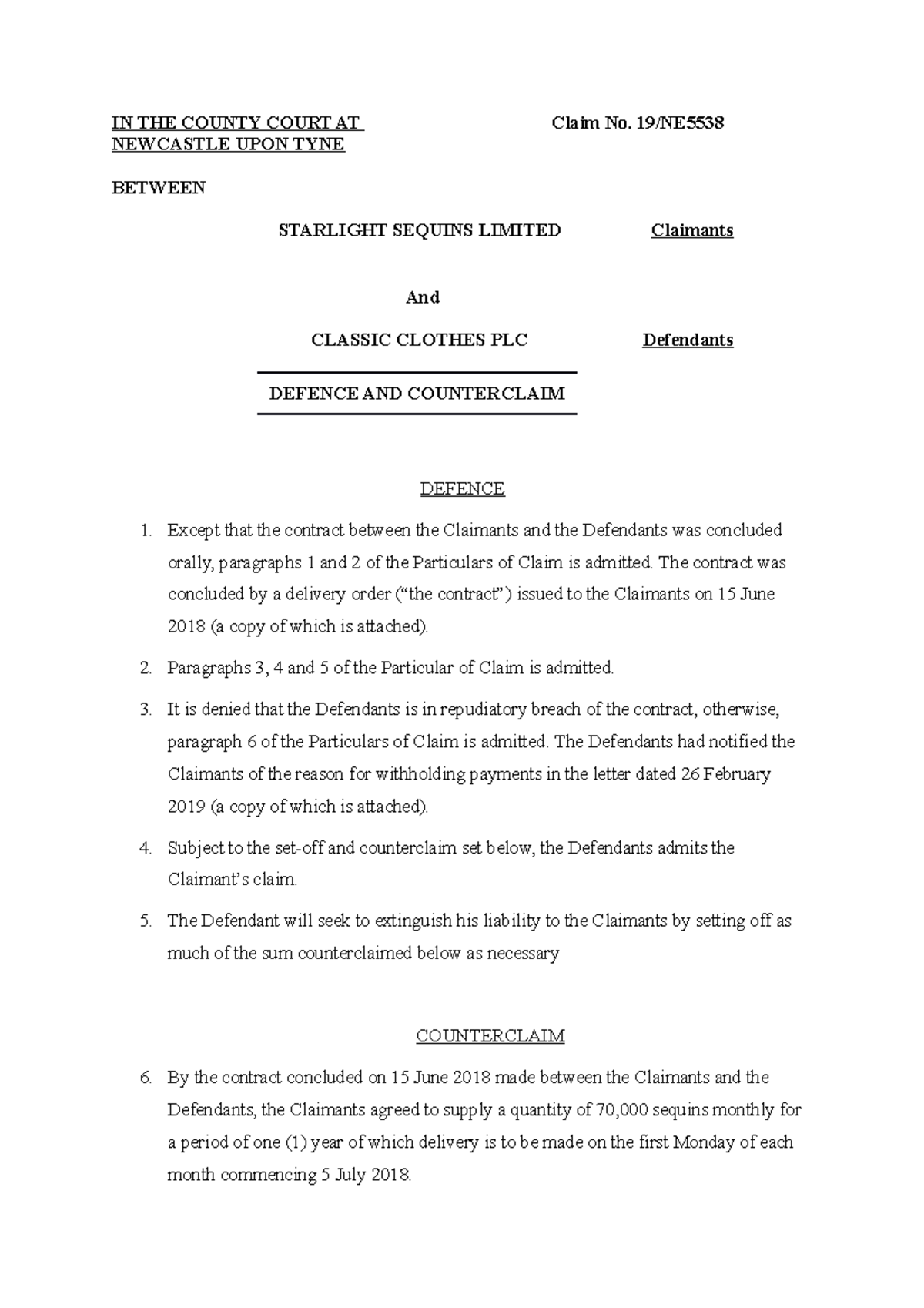 defence-and-counterclaim-sps-05-in-the-county-court-at-newcastle-upon