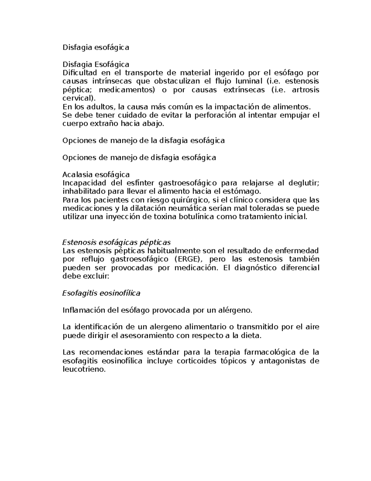 Dieta para disfagia esofagica Dieta para disfagia esofagica