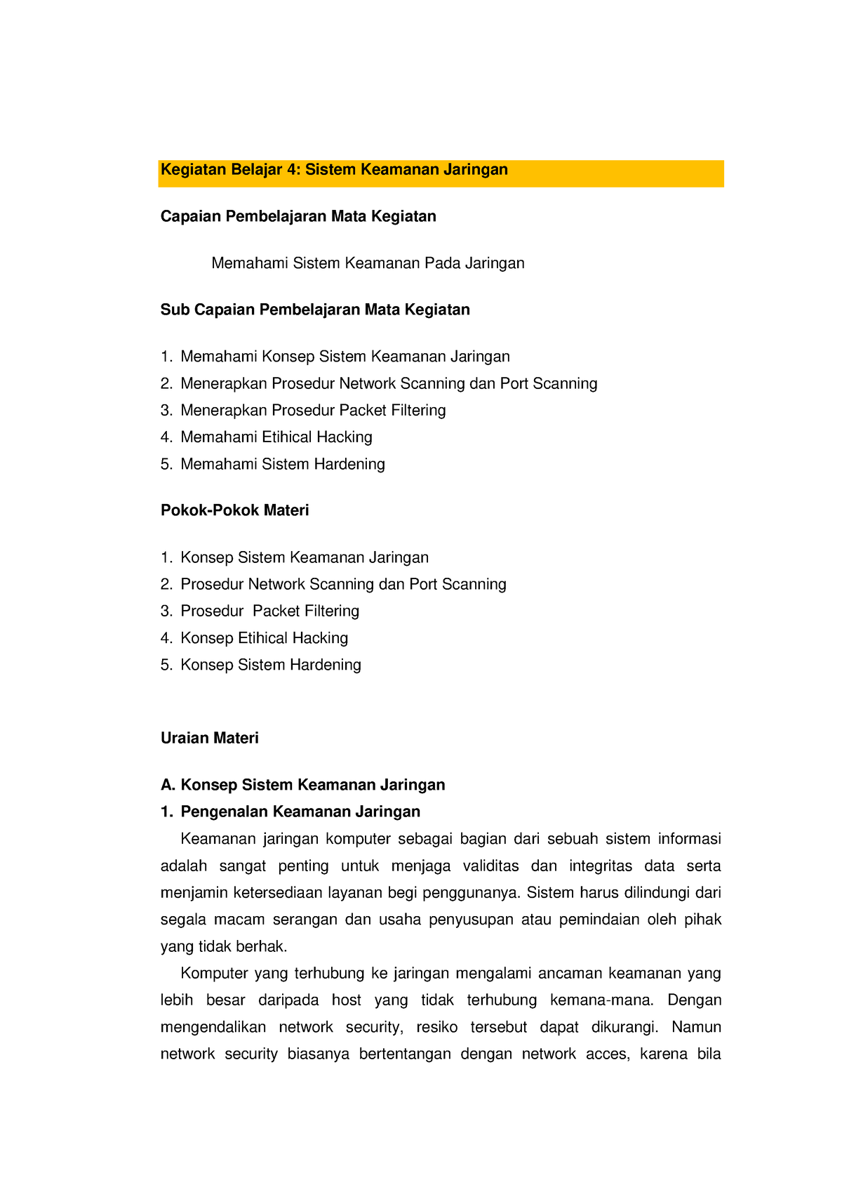 Modul Teknik Komputer Jaringan - Kegiatan Belajar 4: Sistem Keamanan ...