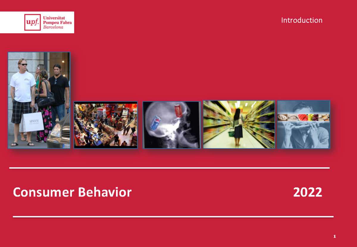 CB Introduction (t1) 2022 - Consumer Behavior 2022 Introduction ...