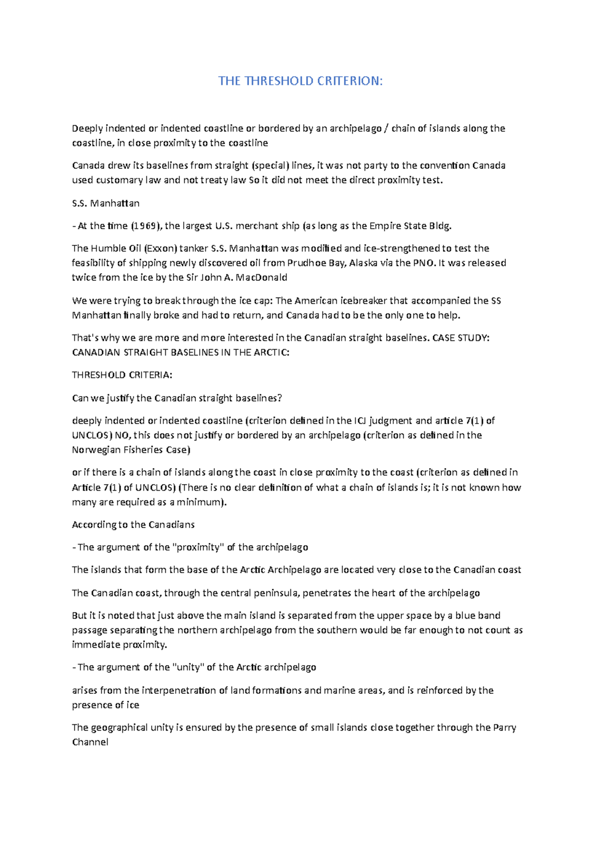 THE Threshold Criterion THE THRESHOLD CRITERION Deeply indented or