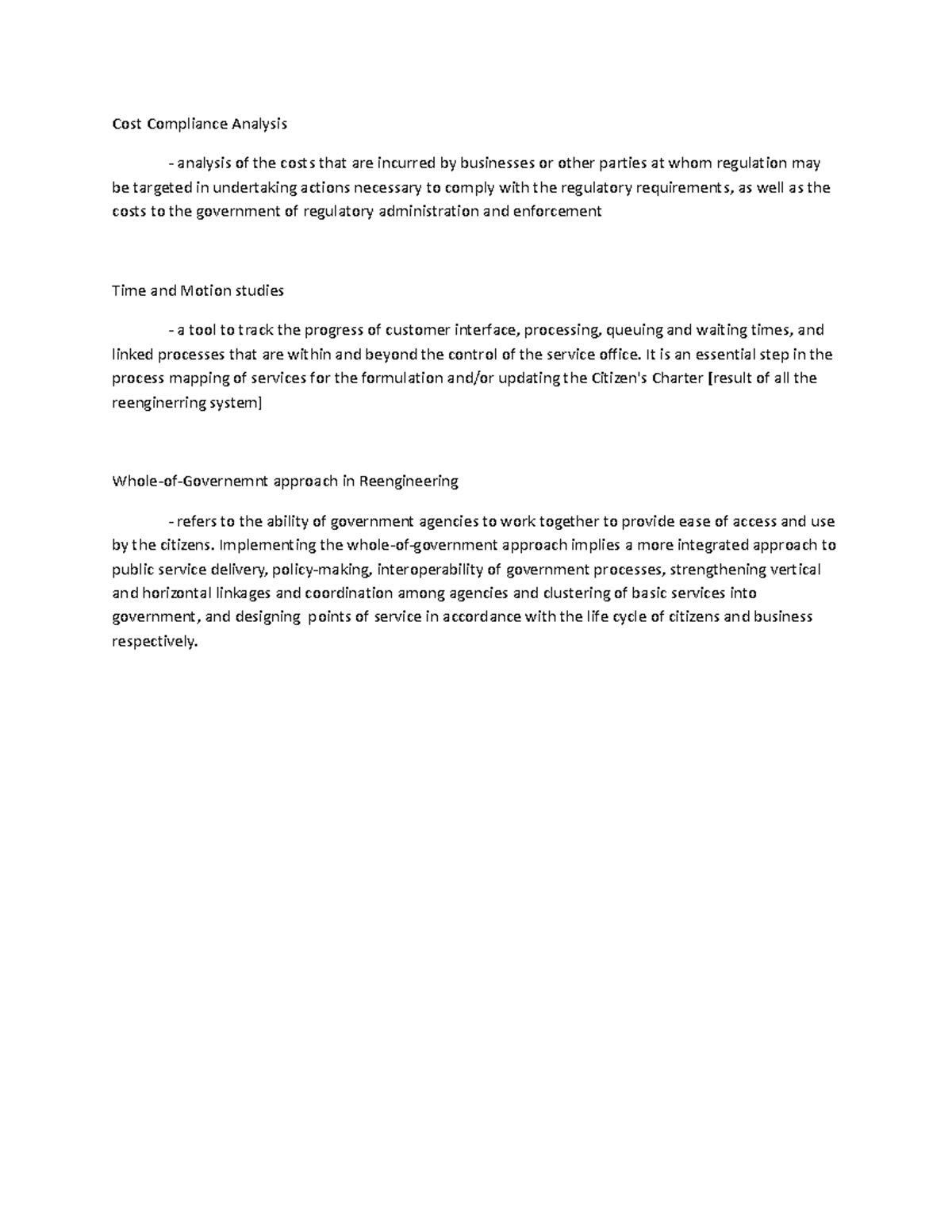 Ease of Doing Business Act2 Cost Compliance Analysis analysis of