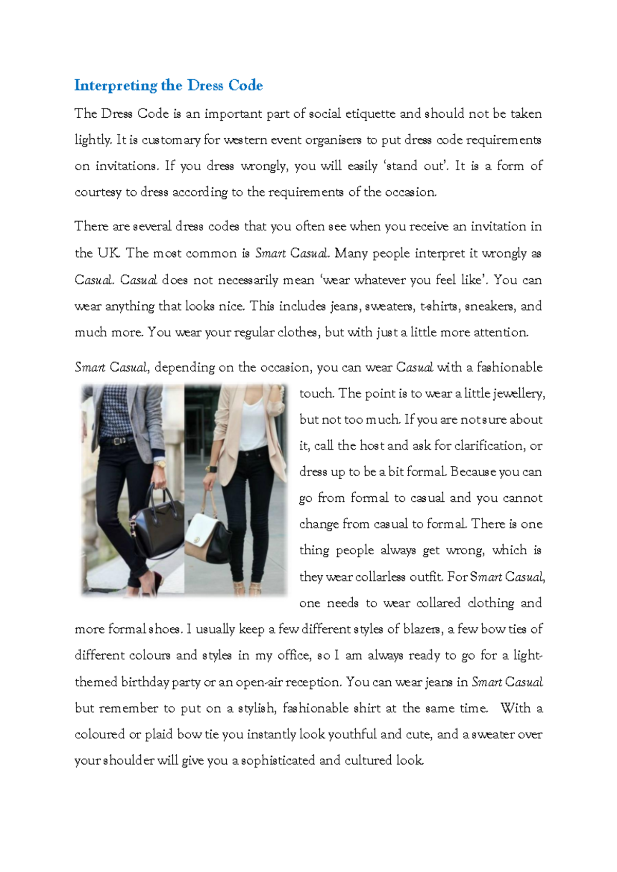 15+Interpreting+the+Dress+Code - Interpreting the Dress Code The Dress ...