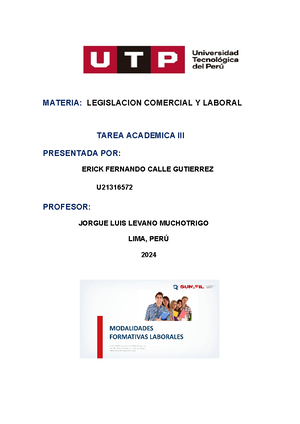 Tarea Académica 4-legislacion Laboral - TAREA ACADEMICA 4 CURSO ...